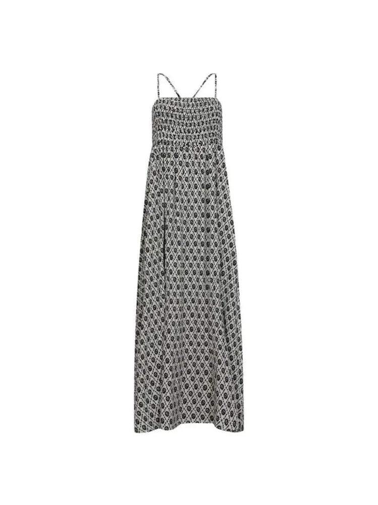 Co'couture Sommerkleid Leichtes Offwhite-Schwarz Kleid von Co'couture