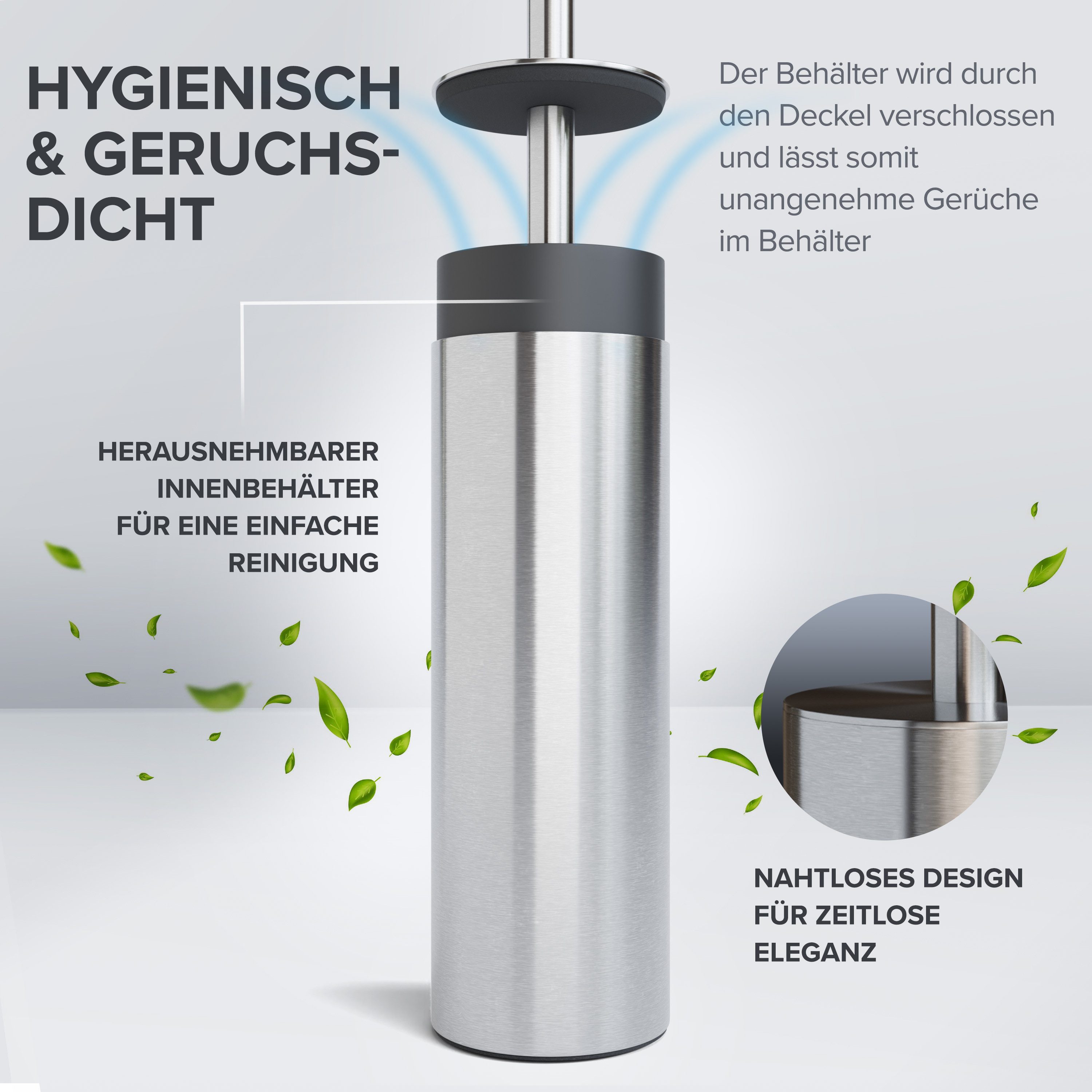 ovimar WC-Reinigungsbürste, (1-tlg), aus Edelstahl in Silber zur