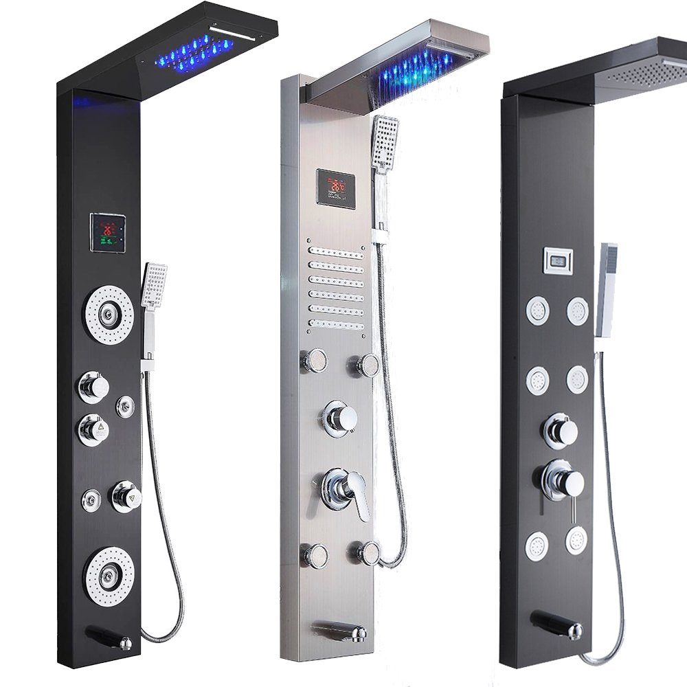 XERSEK Duschsystem Duschpaneel Regendusche Edelstahl Dusche Armaturen mit M günstig online kaufen