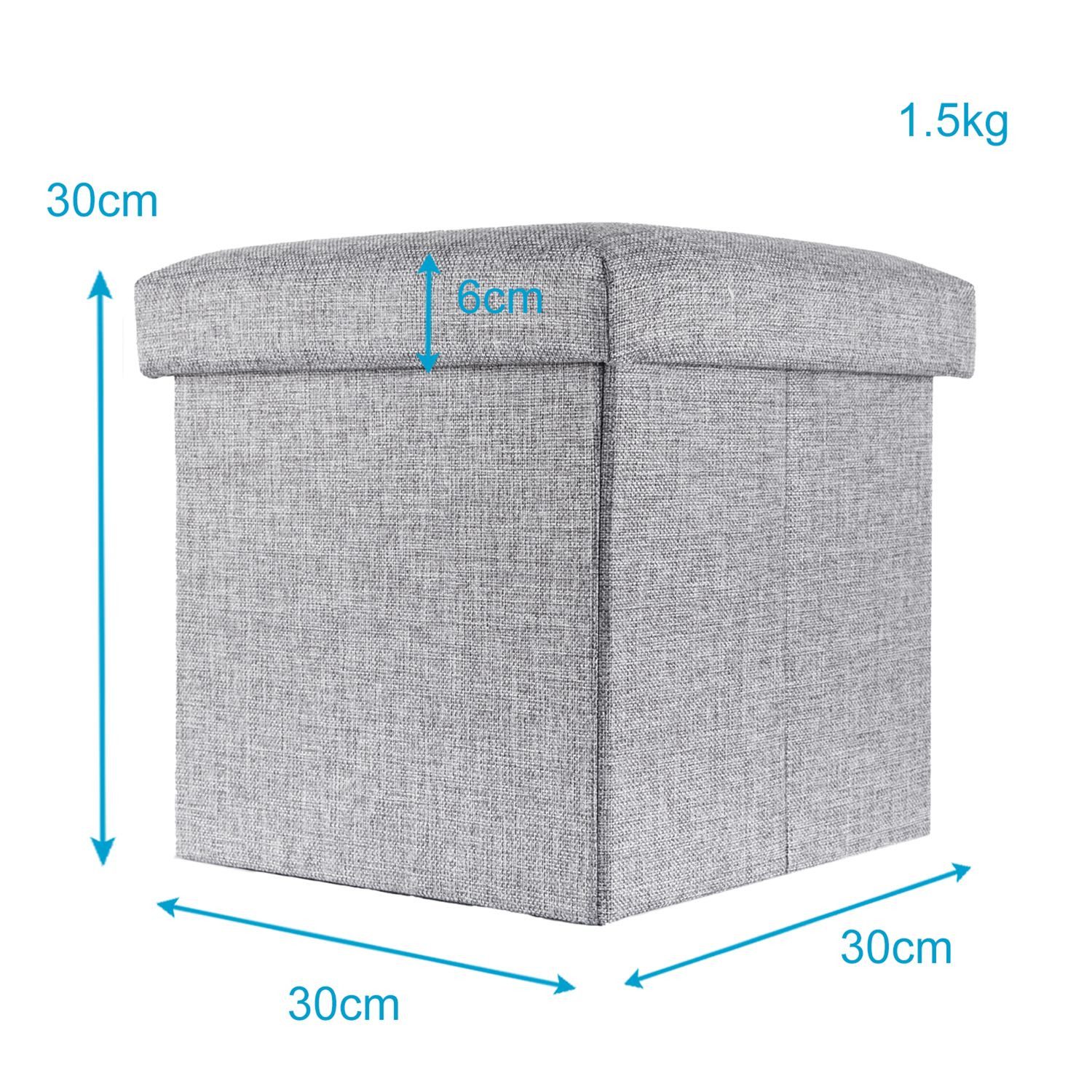 Intirilife Sitzhocker (Sitzwürfel mit Stauraum 30x30x30 günstig online kaufen