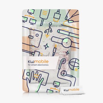 kwmobile Tablet-Hülle Klapphülle für Kobo Clara 2E / Tolino Shine 4, Hülle eReader mit Handschlaufe