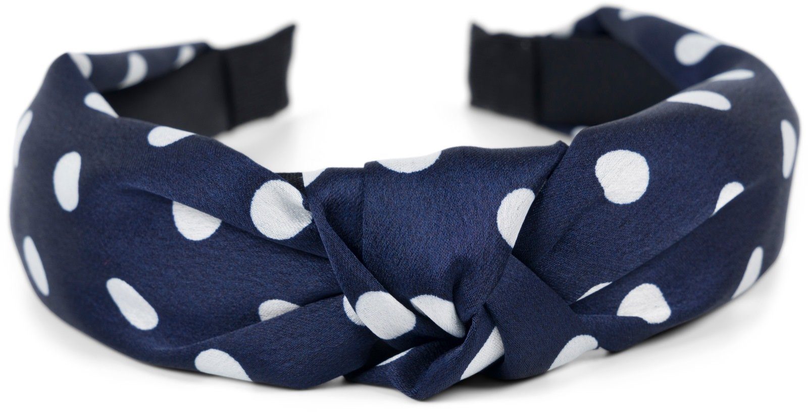 styleBREAKER Haarband, 1-tlg., Haarreif gepunktet mit Knoten Rockabilly