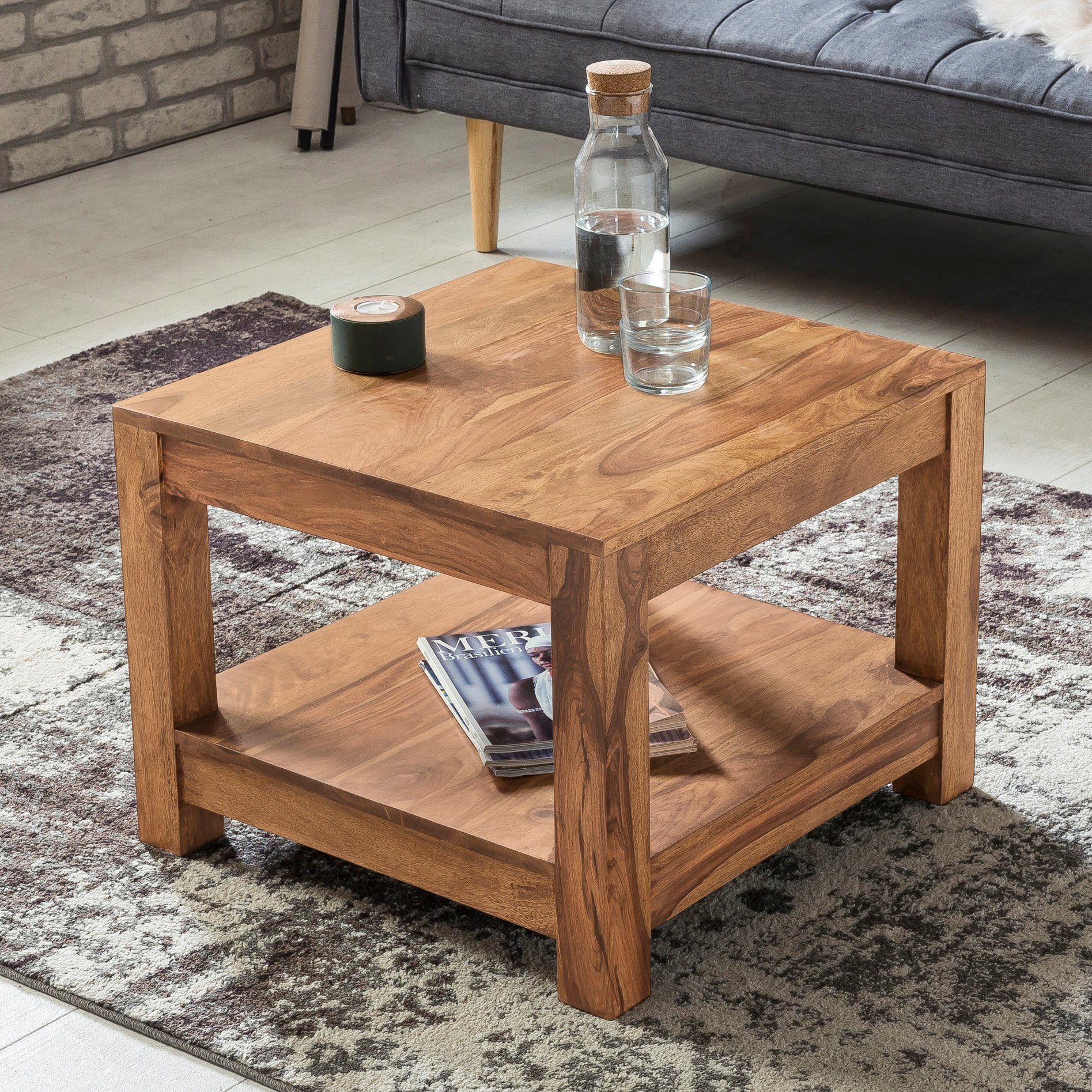 FINEBUY Couchtisch SuVa2530_1 (MUMBAI Akazie Massivholz günstig online kaufen