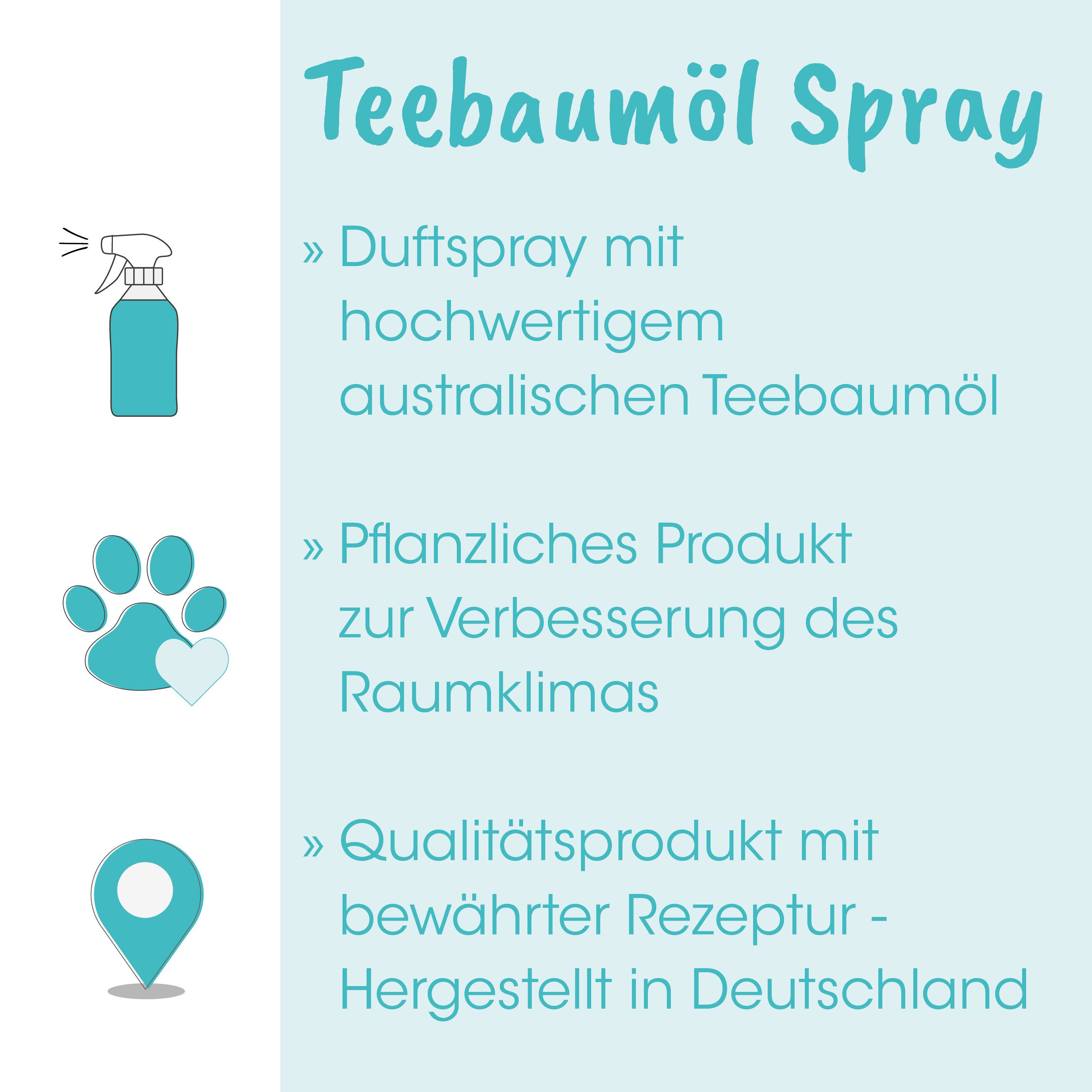 cdVet Raumduft casaCare Teebaumöl Spray, pflanzliches Produkt zur Verbesserung des Raumklimas