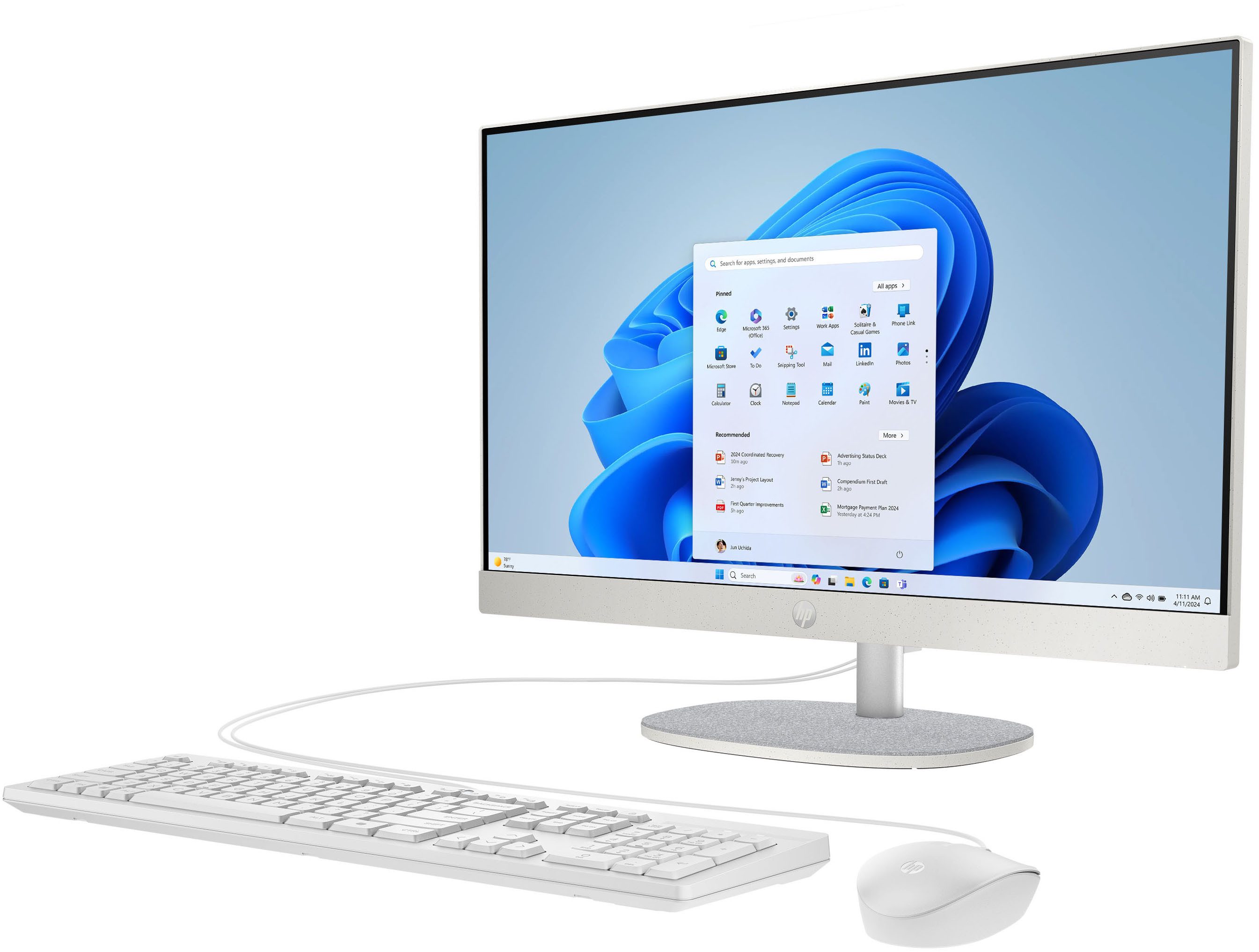 HP 24-cr0000ng All-in-One PC (23,8 Zoll, Intel Core i5 1335U, Iris® Xe, 8 GB RAM, 512 GB SSD)