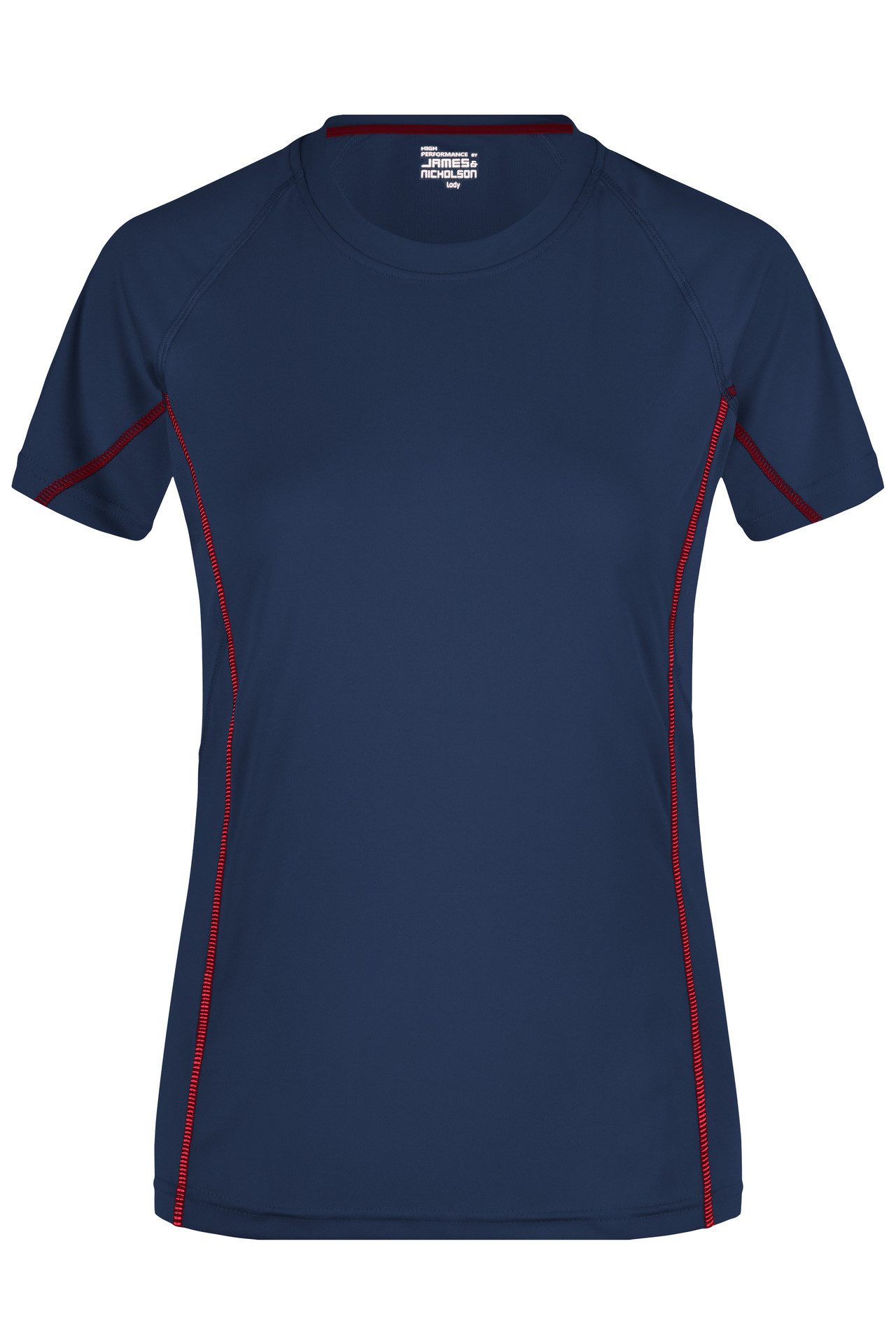 James & Nicholson Laufshirt Doppelpack Damen Sportshirt mit reflektierenden Details JN422 (Doppelpack, 2 Stück) Feuchtigkeitsregulierend, atmungsaktiv und schnell trocknend