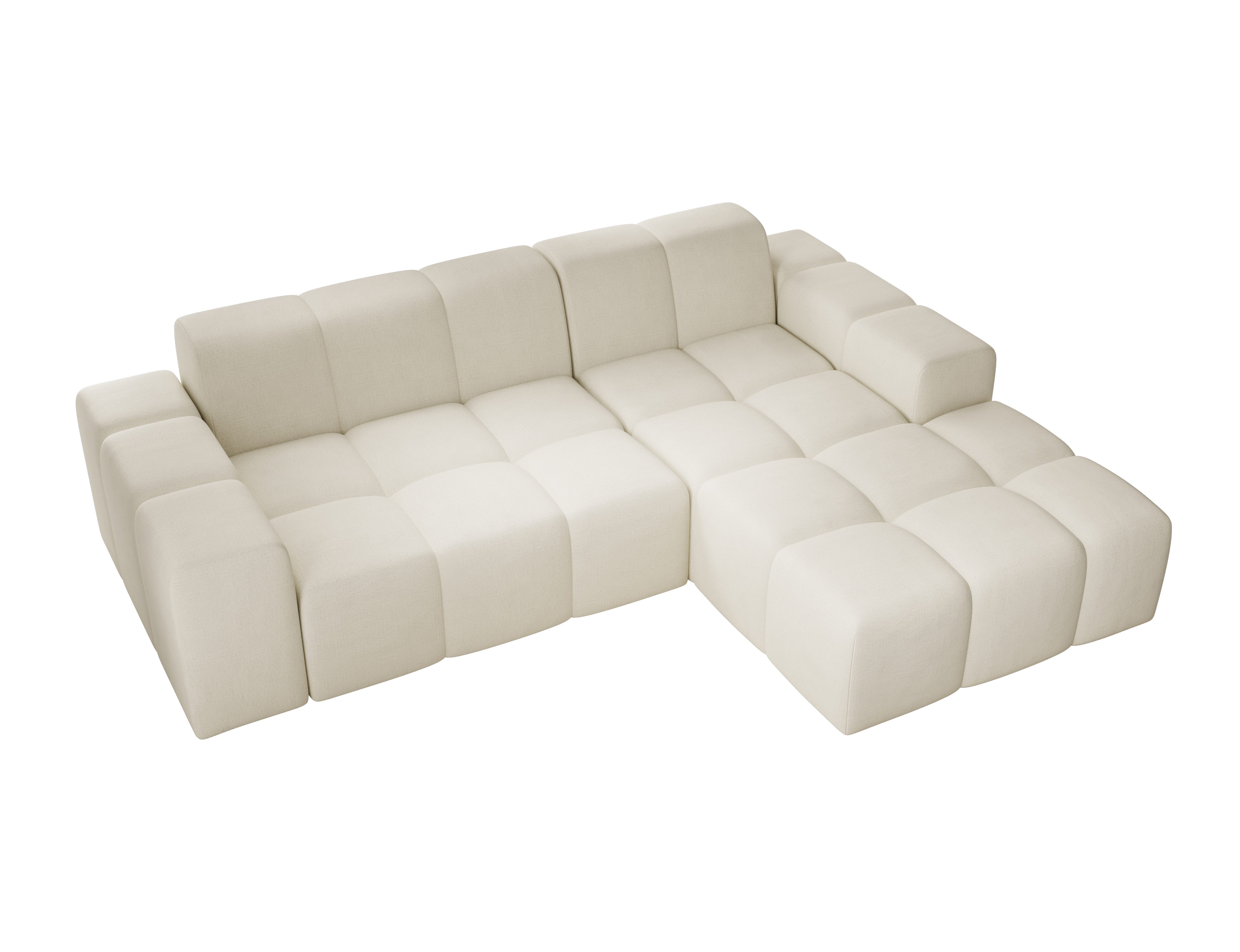 PROMETO Möbel Ecksofa Sofa ohne Schlaffuktion, Ecksofa L-Form Veloursstoff günstig online kaufen