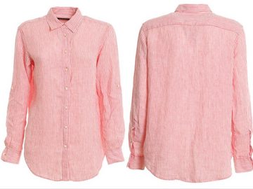 Ralph Lauren Blusentop LAUREN RALPH LAUREN Roll-tab Sleeve Linen Blouse Bluse Hemd Blusentop