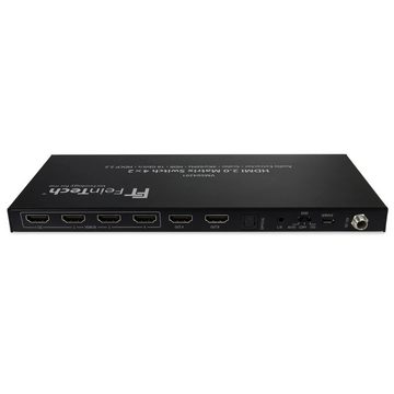 FeinTech Audio / Video Matrix-Switch VMS04201 HDMI Matrix Switch 4x2 mit Audio Extractor, schaltbarer Downscaler