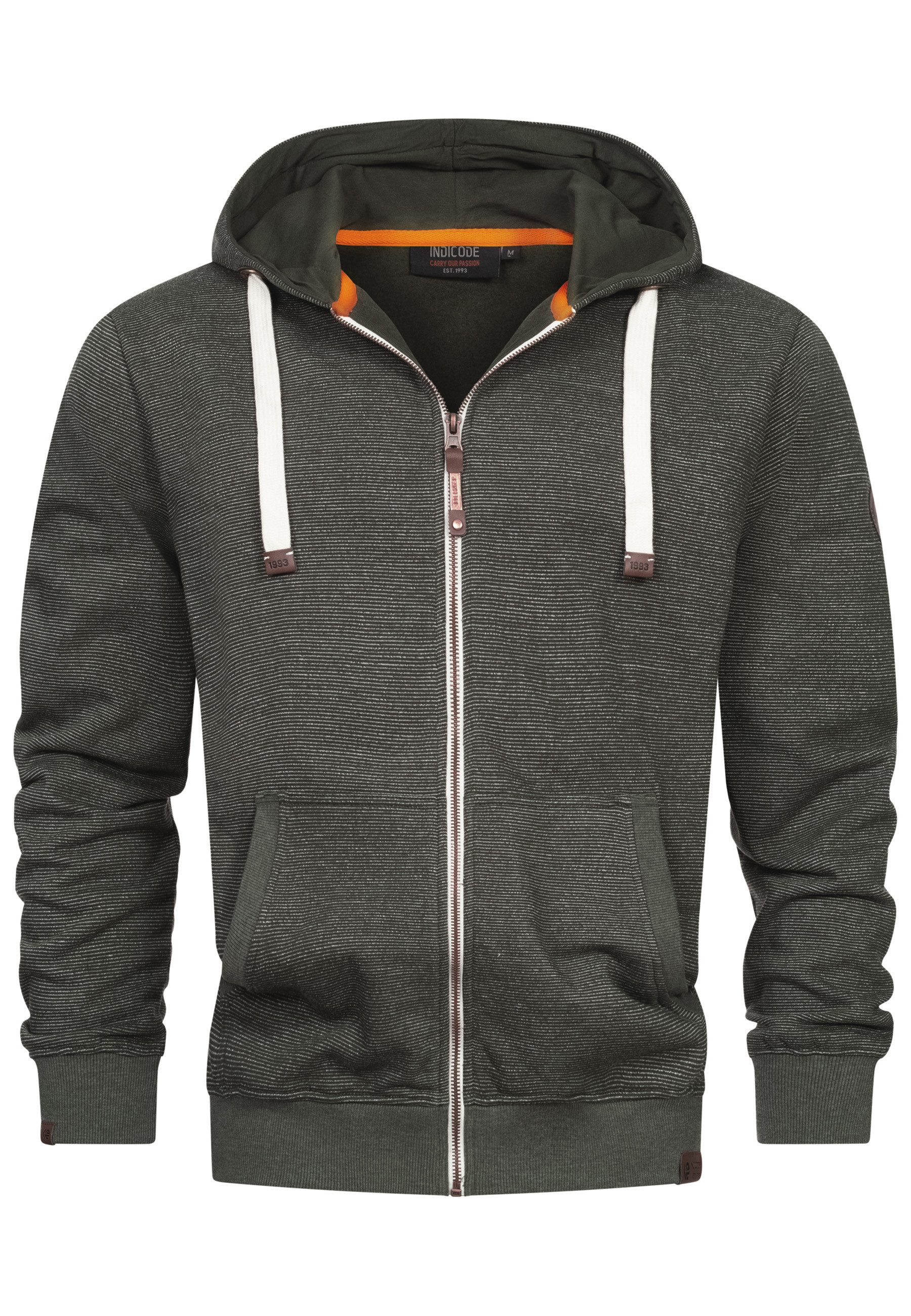 Indicode Sweatjacke INBaustian mit kuscheliger Innenseite günstig online kaufen