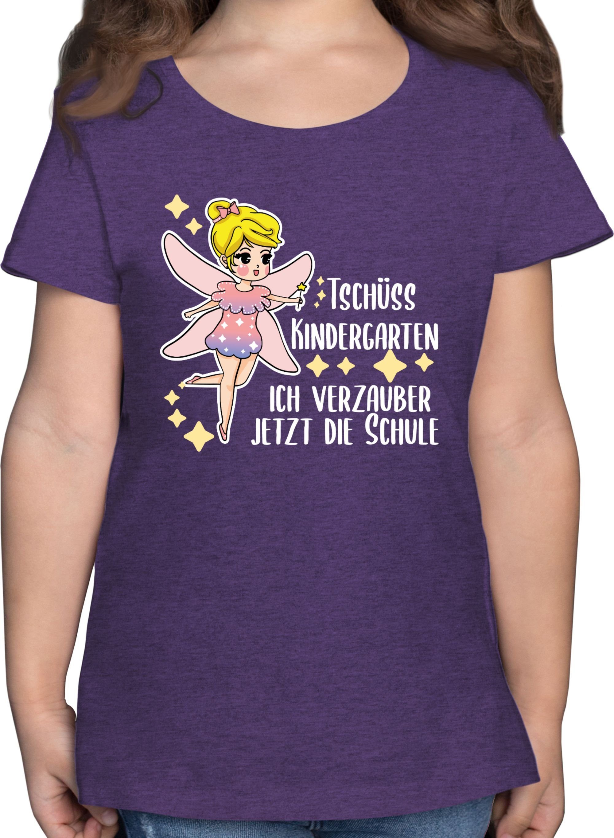 Shirtracer T-Shirt Ich verzauber jetzt die Schule Fee Einschulung Mädchen