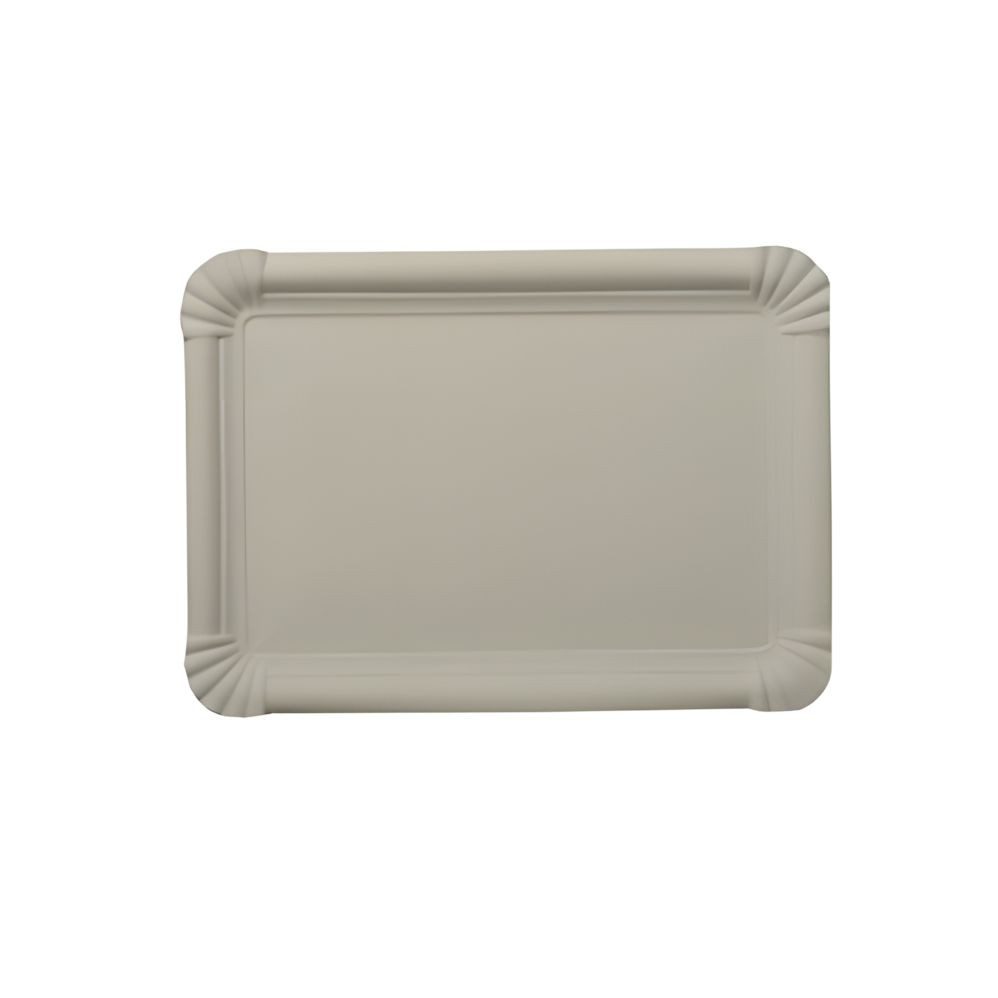 tradingbay24 Pappteller Teller, Pappe [ff] eckig 16,5 cm x 23 cm weiss 500 Stk