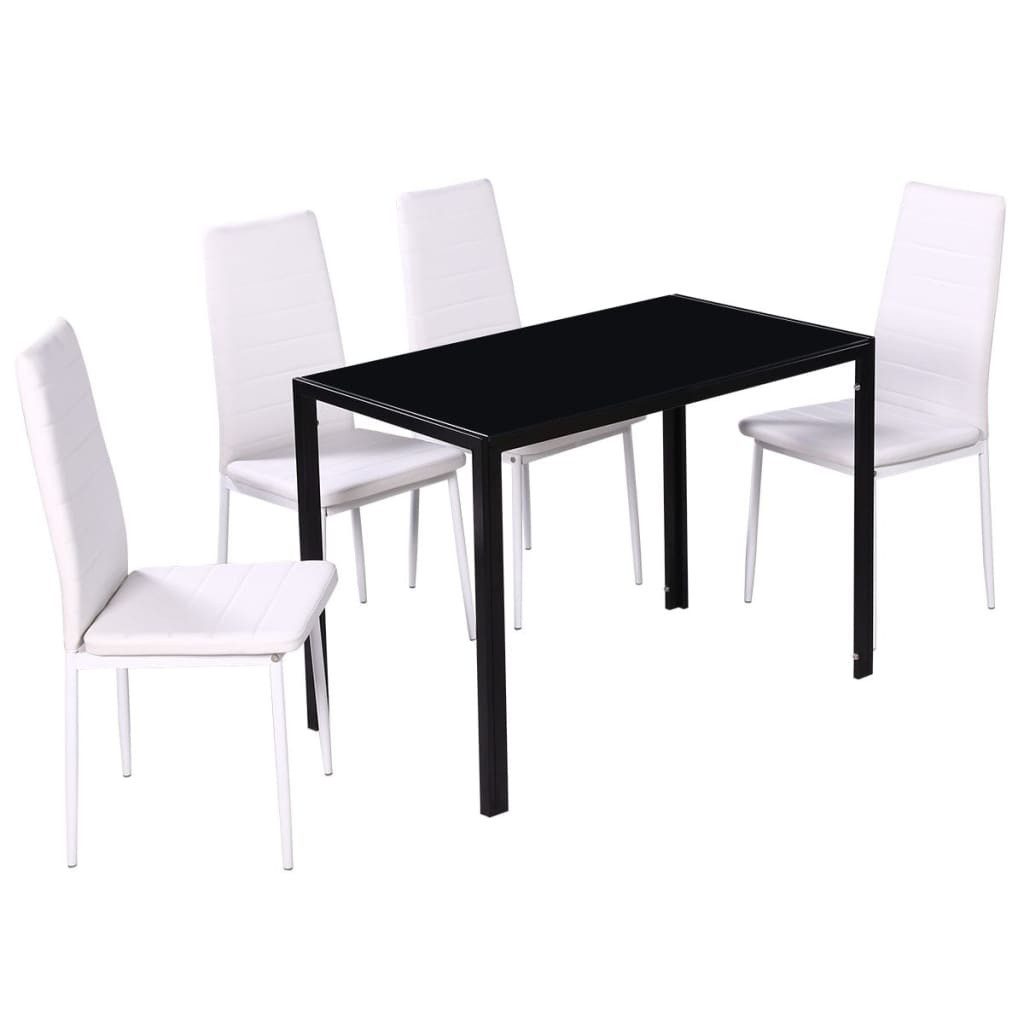 vidaXL Essgruppe 5-tlg. Essgruppe Schwarz und günstig online kaufen