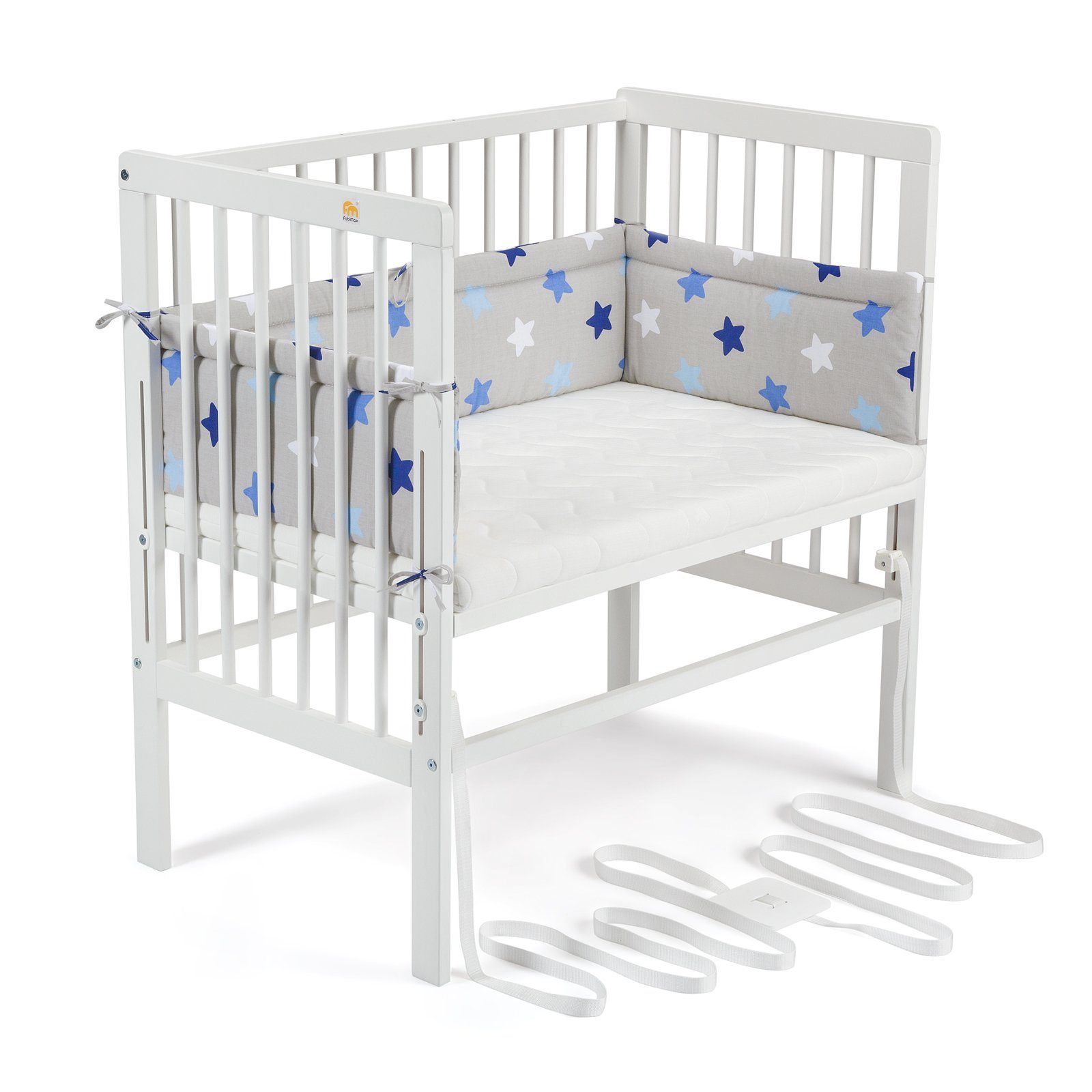 FabiMax Beistellbett Babybett Boxspring weiß lackiert, günstig online kaufen