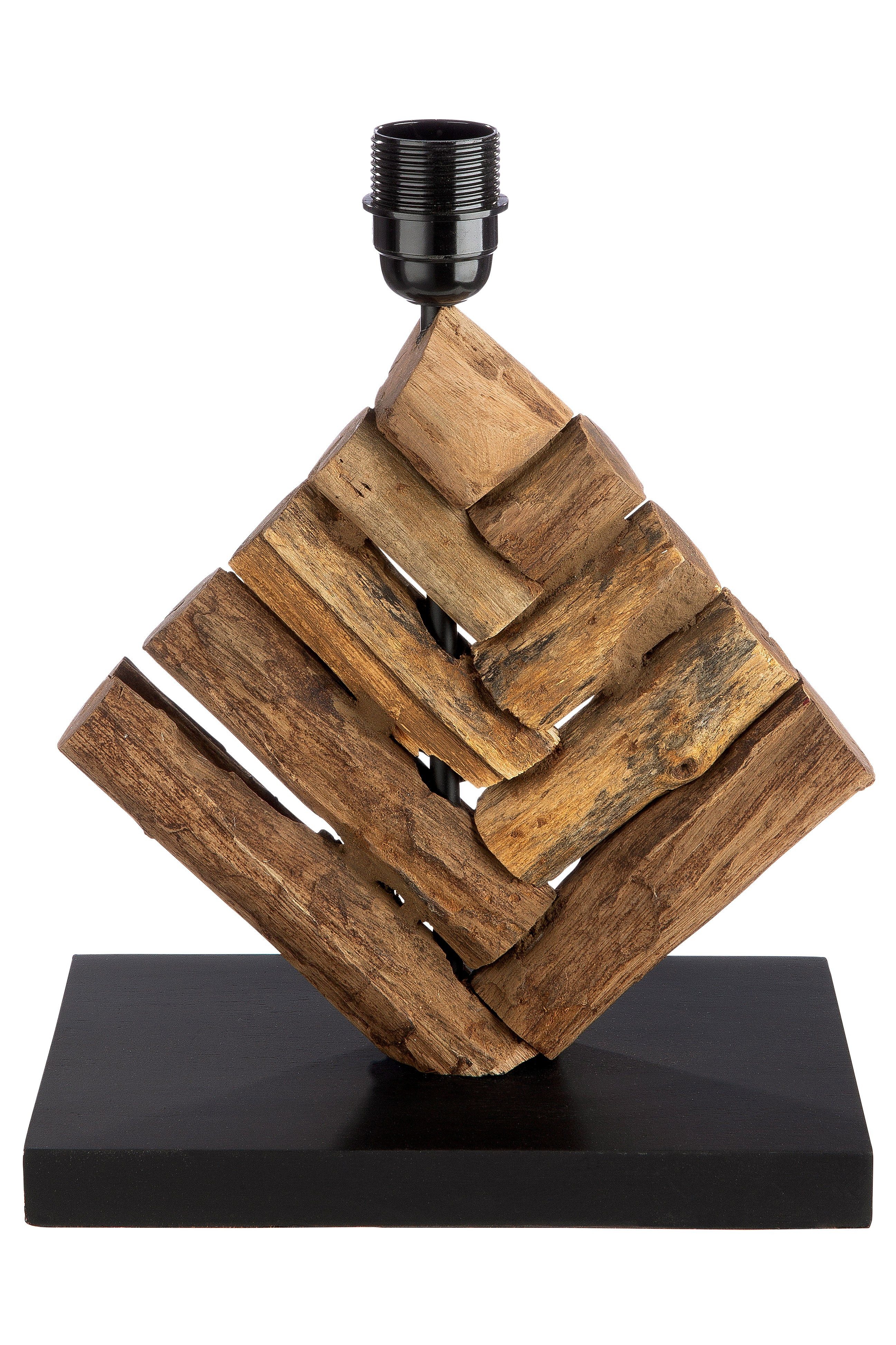 GILDE Schreibtischlampe Maritime Tischleuchte Tribe aus Holz Braun 46cm hoch von Gilde - Marit