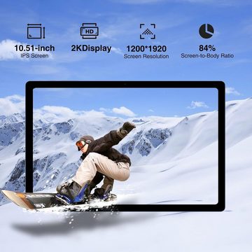 DOOGEE T10 Plus 20GB RAM (1TB TF) Tablet (10.5", 256 GB, Android 13, 4G LTE, 2K 1920*1200 Octa-Core,8250mAh Akku,13MP+8MP Kamera,GPS/mit Hülle 2023)