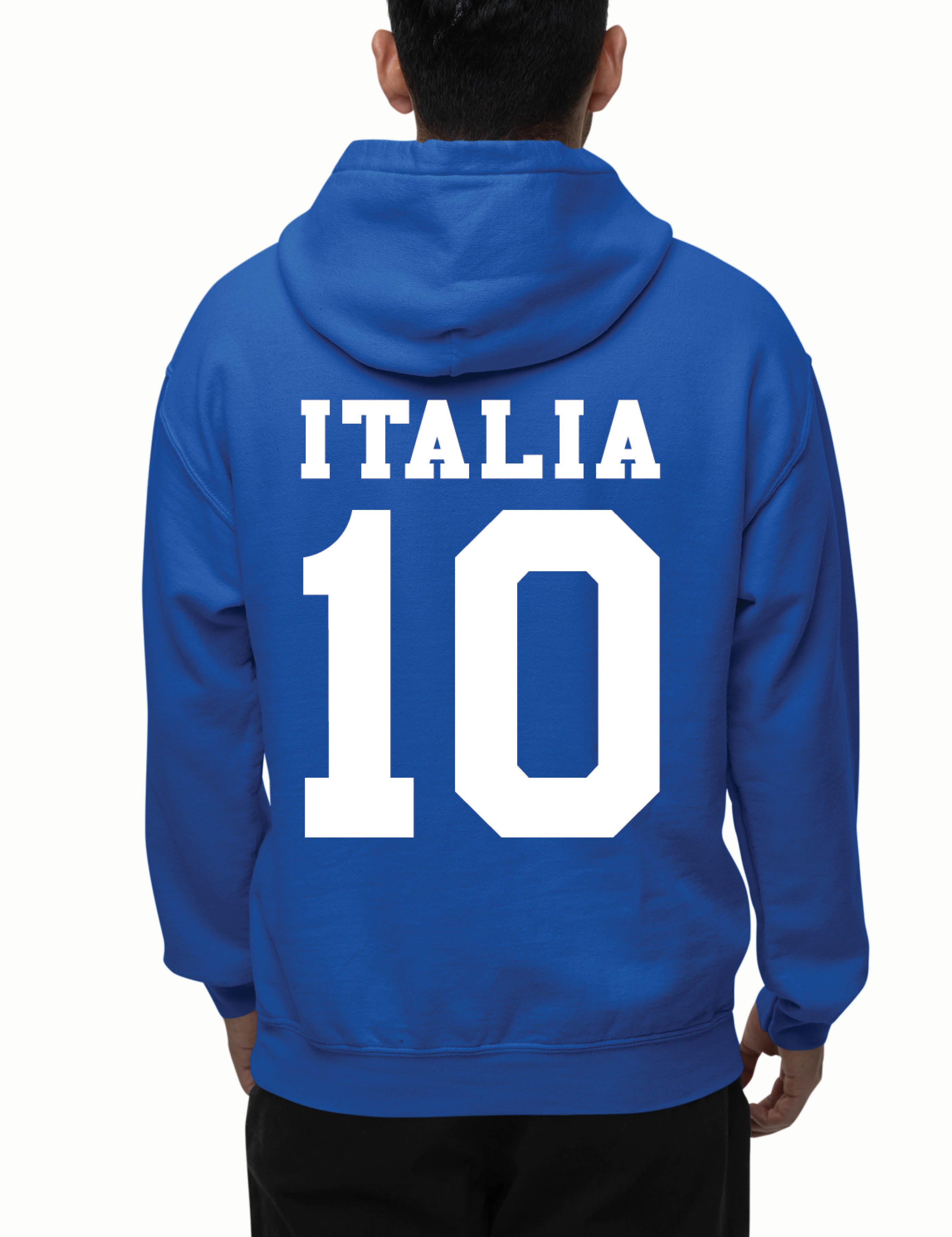Youth Designz Kapuzenpullover Italien Herren Hoodie Pullover im Fußball Trikot Look mit trendigem Frontprint