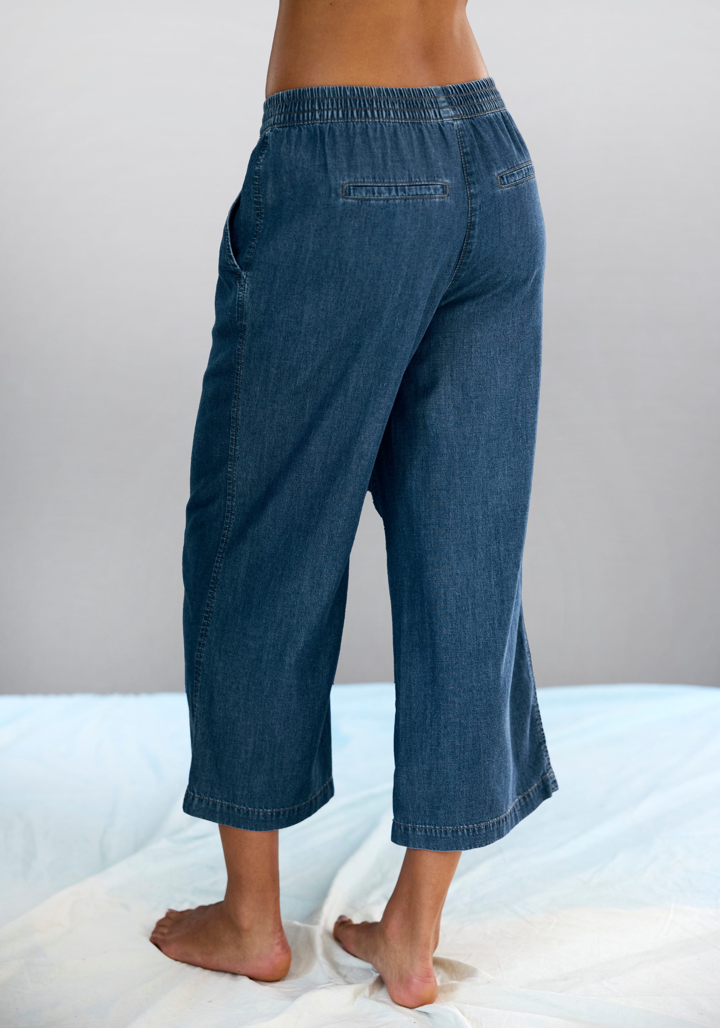 H.I.S Culotte weit geschnitten, in Denim Optik