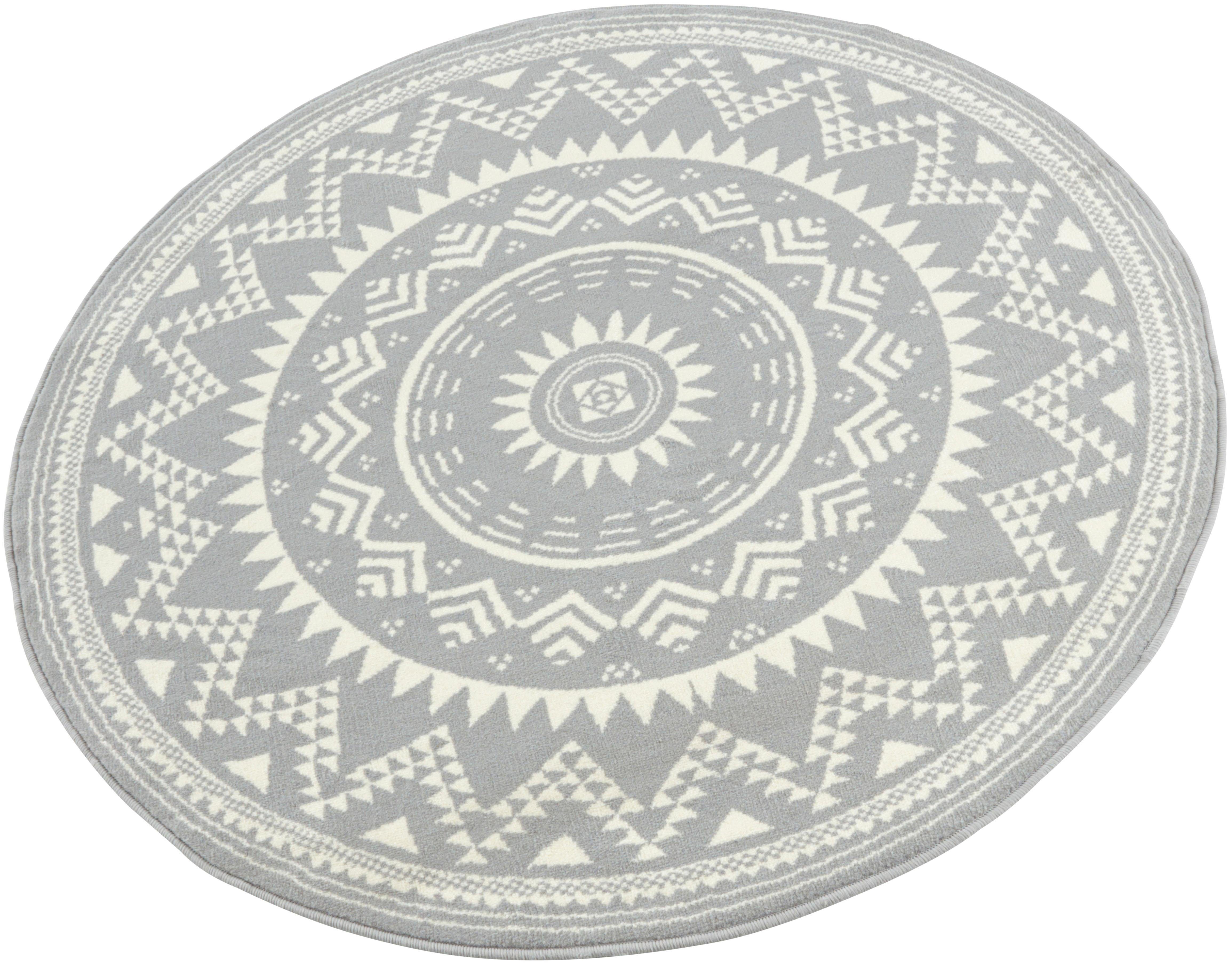 HANSE Home Teppich Valencia, rund, Höhe: 9 mm, Kurzflor, Modern, Vintage, Mandala, Wohnzimmer, Kinderzimmer, Flur. Reduzierter Preis € 39,61. Unverbindliche Preisempfehlung € 99,90