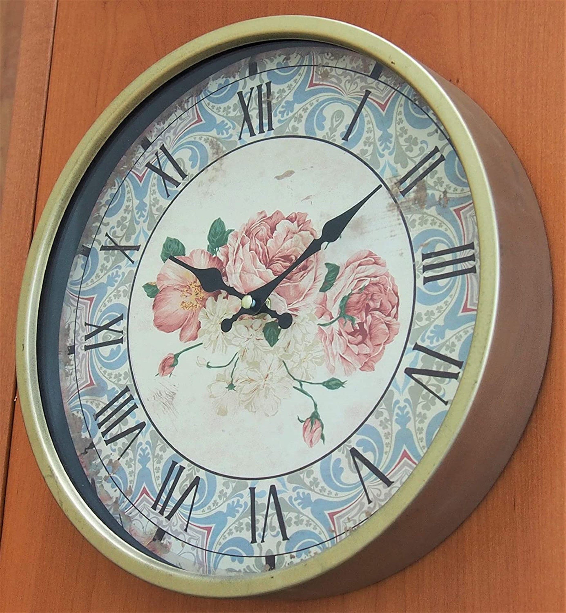 PERLA pd DESIGN Wanduhr Vintage Rosen günstig online kaufen
