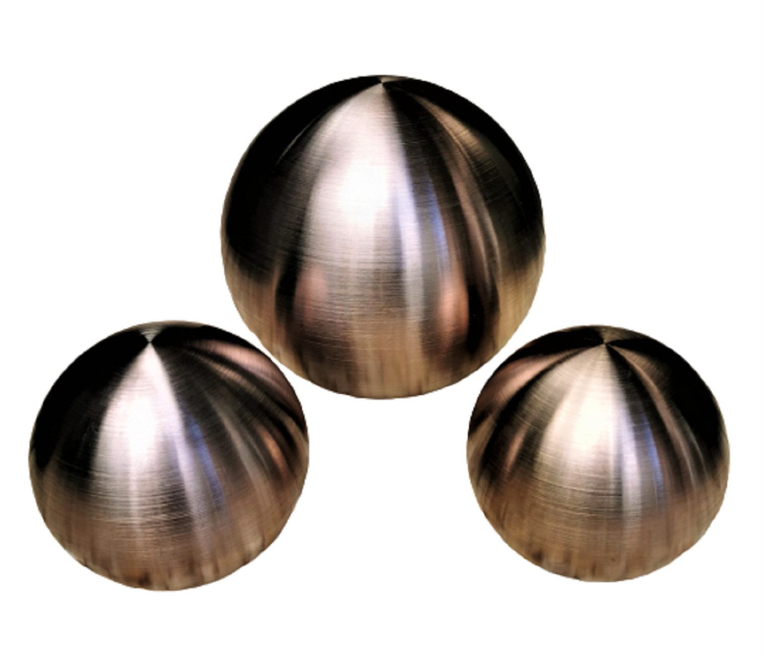 Jürgen Bocker - Gartenambiente Dekokugel Dekorationskugel Edelstahl Golden Rose matt 3er-Set Gartendekoration