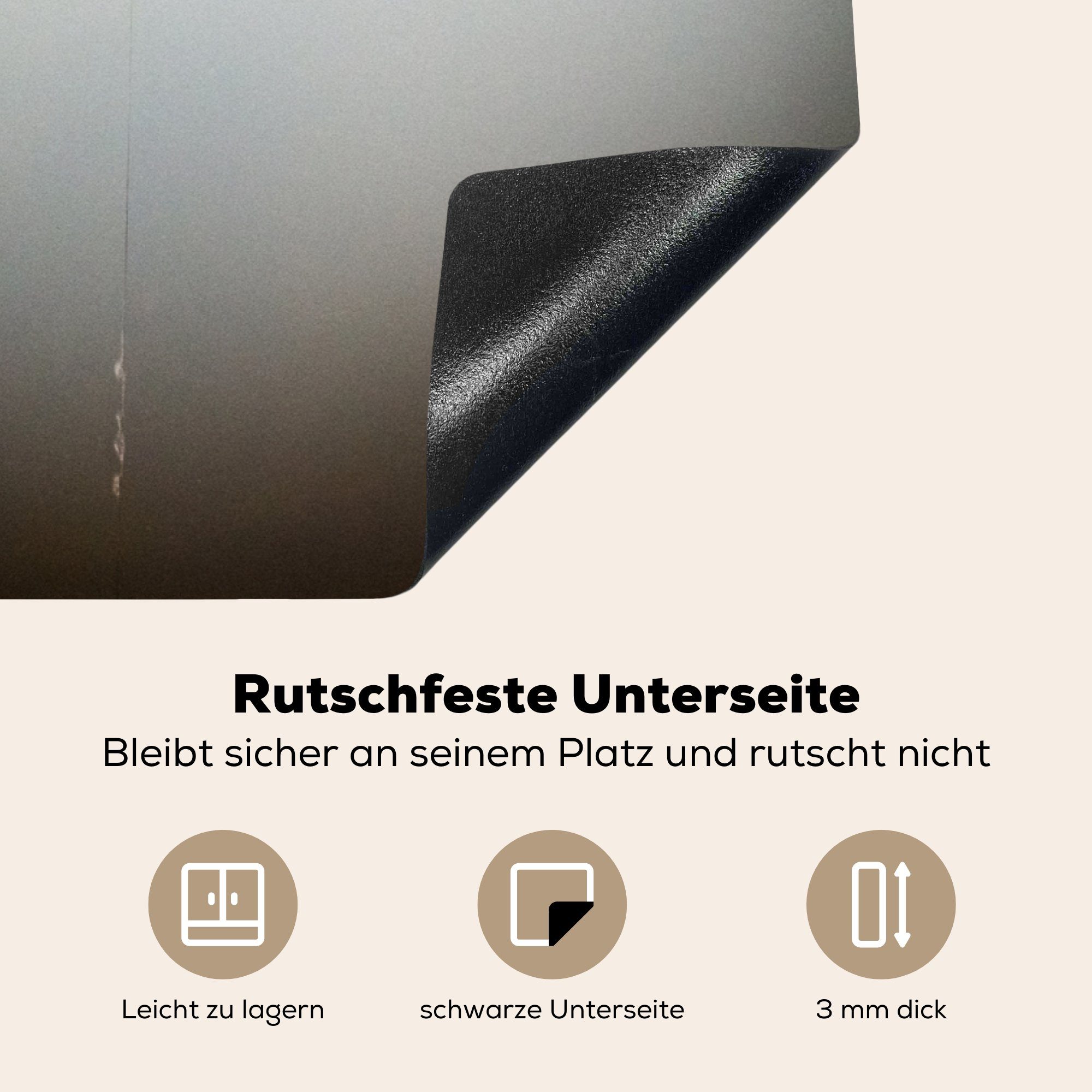 MuchoWow Herdblende-/Abdeckplatte Schwarz-Weiß-Foto cm, Vinyl, 81x52 Ceranfeldabdeckung für eines küche, Geistes, tlg), Hand der Schutz die (1 Induktionskochfeld