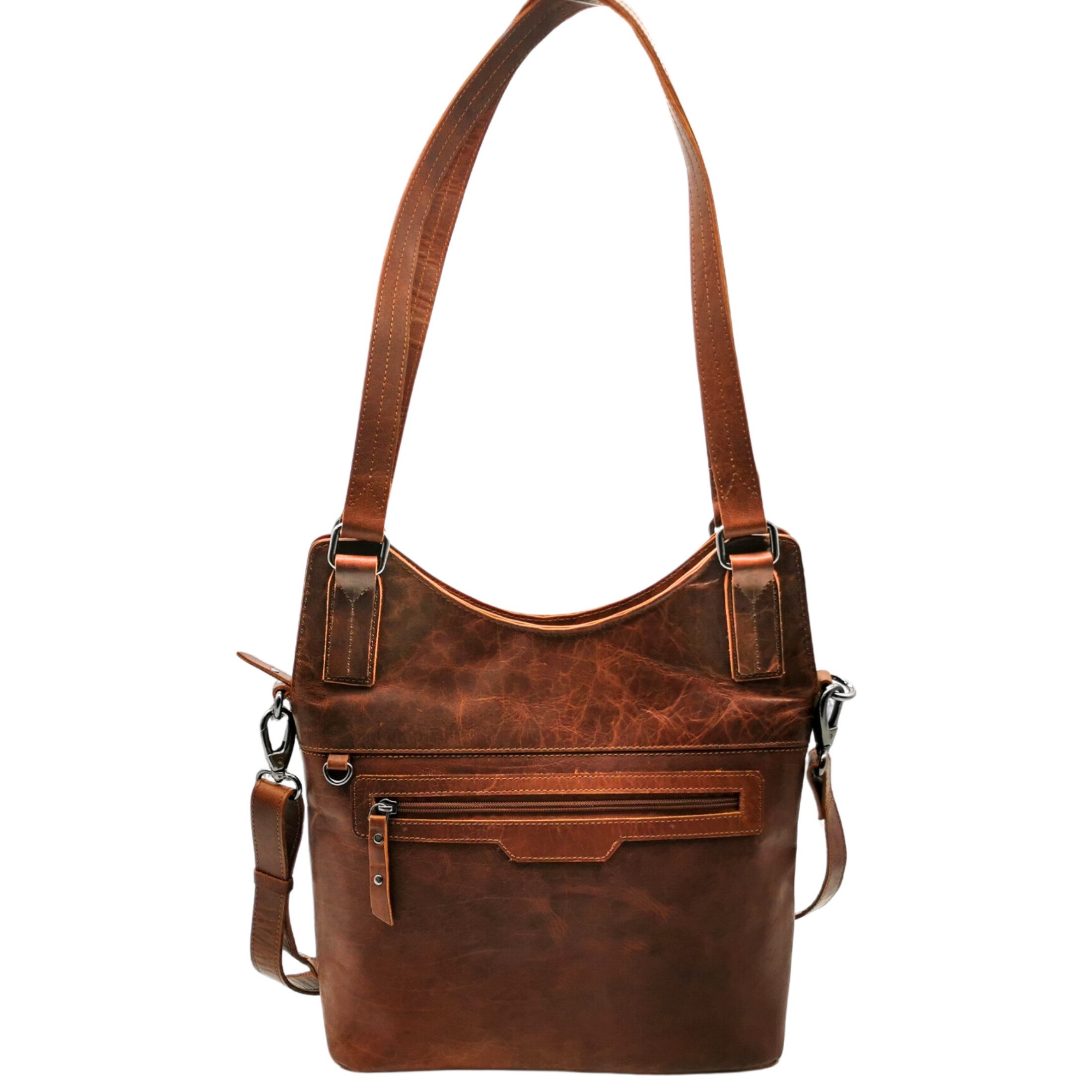 Ella Eisvogel Umhängetasche Echtleder Frauenhandtasche Pull-Up, Premium Henkeltasche, Premium Büffelleder