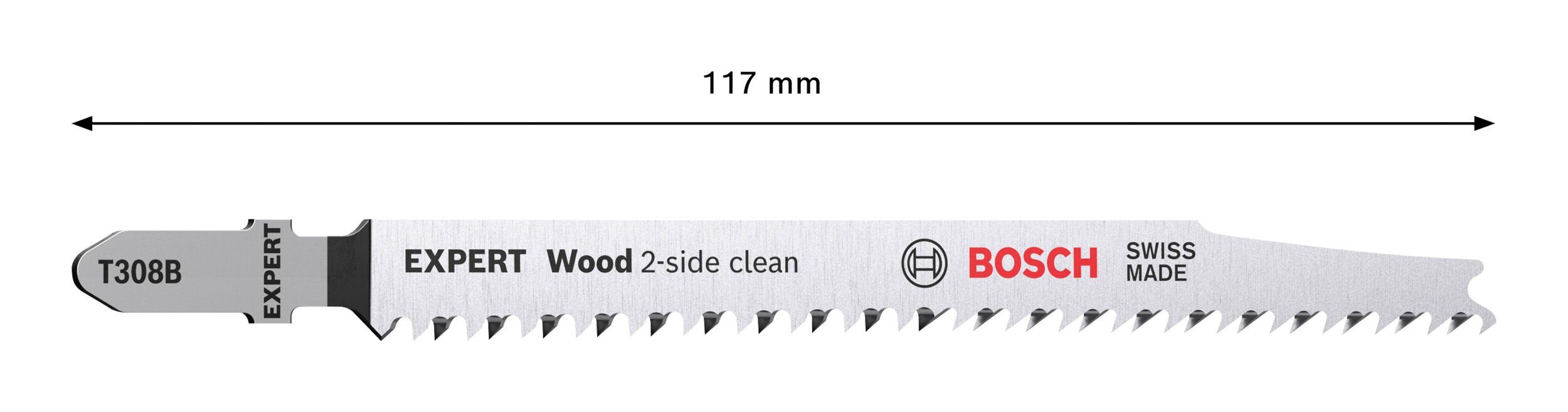 BOSCH Stichsägeblatt Stichsägen Expert 2-side, Wood B, 25 für "Wood Stück T 2-side Expert 308 clean"