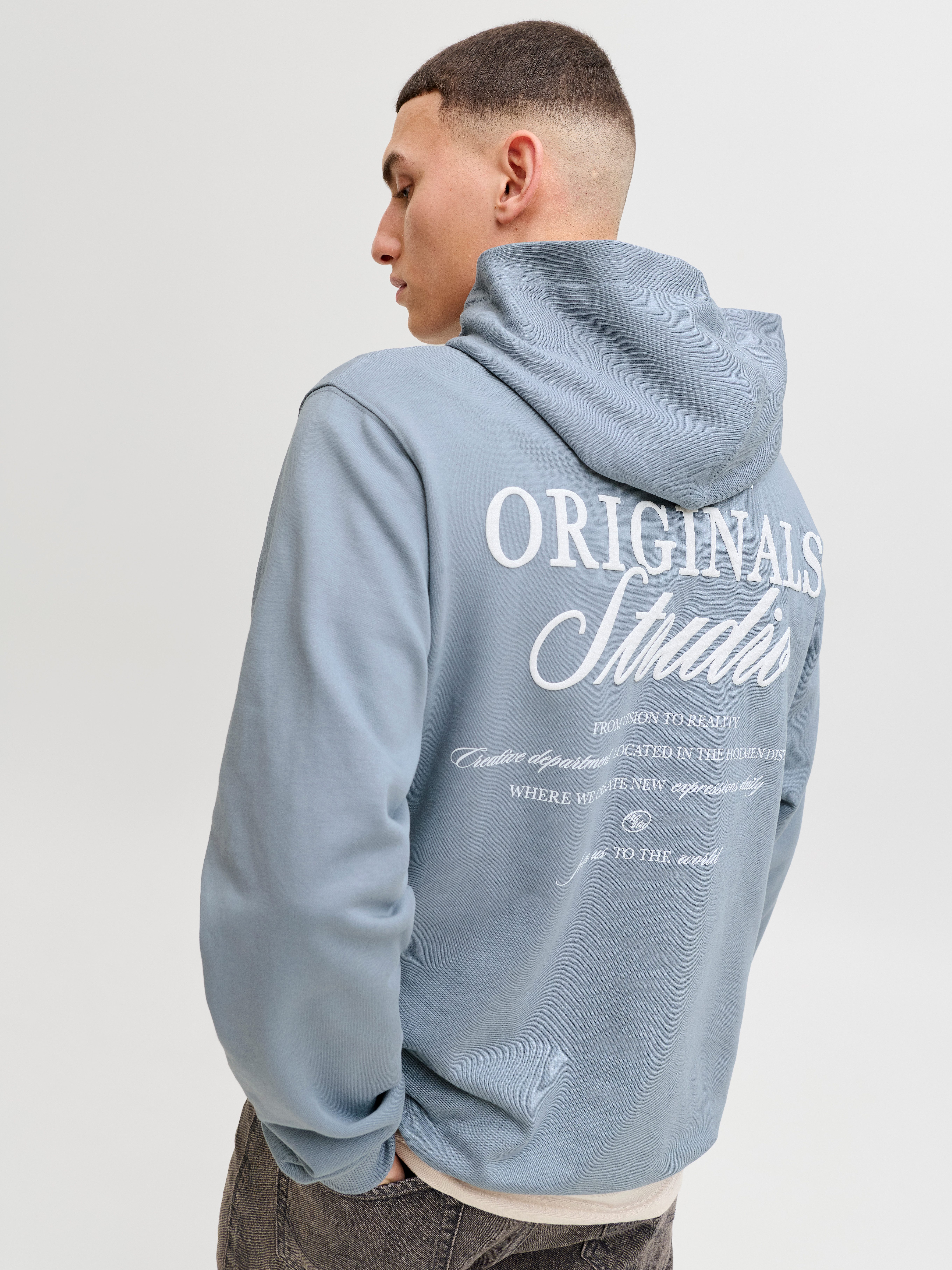 Jack & Jones Kapuzensweatshirt JORNORREBRO TYPO BACK SWEAT HOOD SN mit Prin günstig online kaufen
