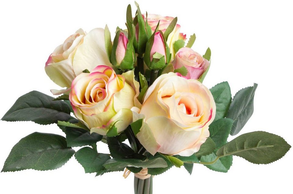 cm, Kunstblume Knospen, Naturgetreue Rosen mit Kunstpflanze 28 und 3 Botanic-Haus, Rosenstrauß 5 Höhe