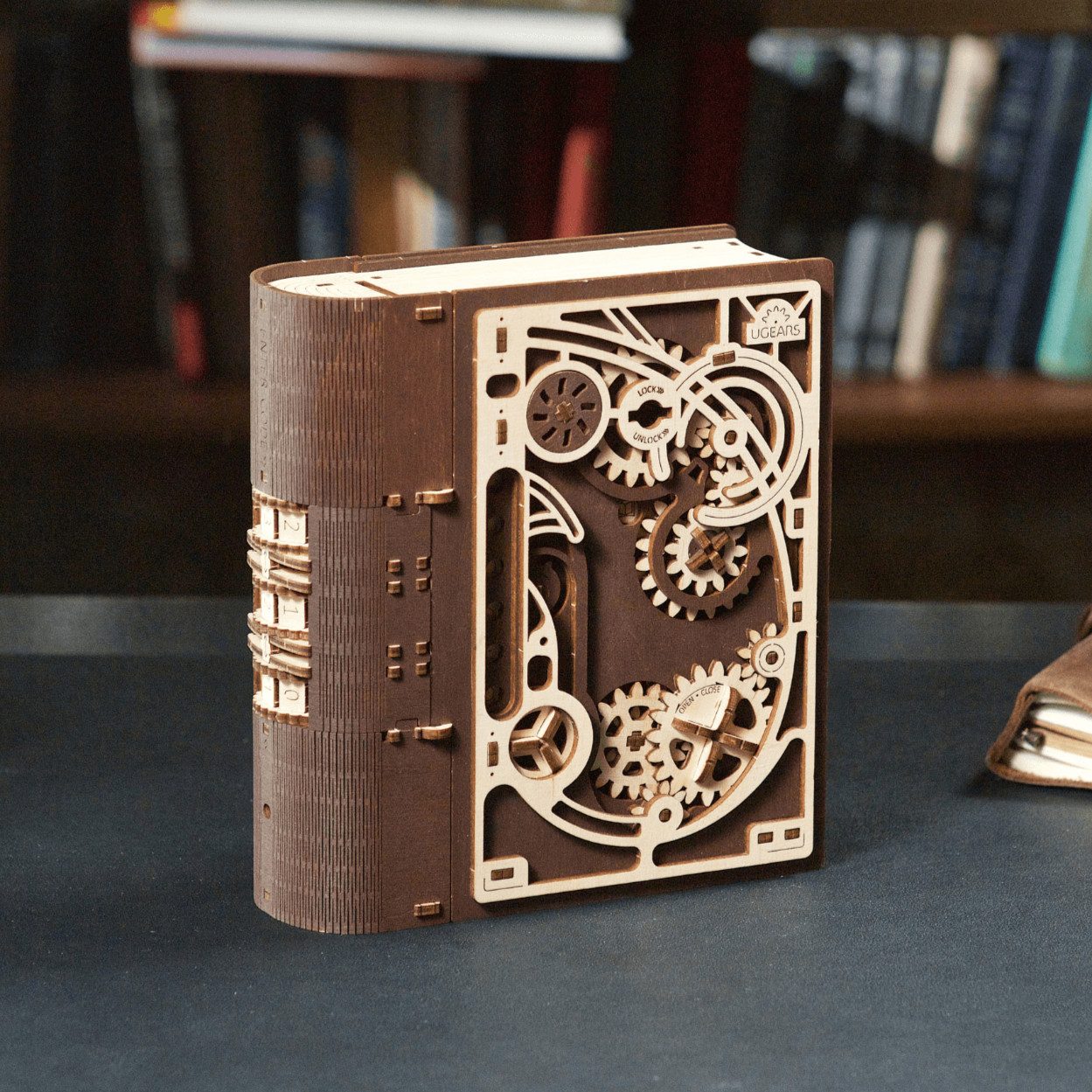 3D-Puzzle Ugears Book of Secrets l mit Zahlenkombination 3D Puzzle
