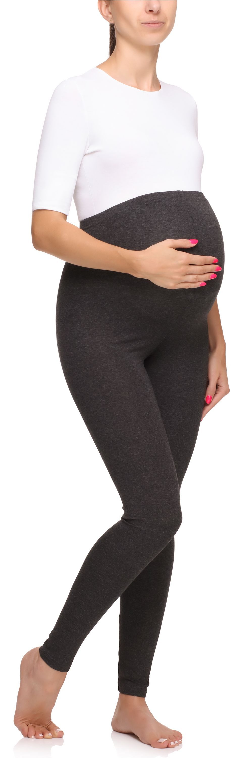 Merry Style Umstandsleggings Damen Lange Umstandshose aus Viskose MS10-297 (1-tlg) elastischer Bund