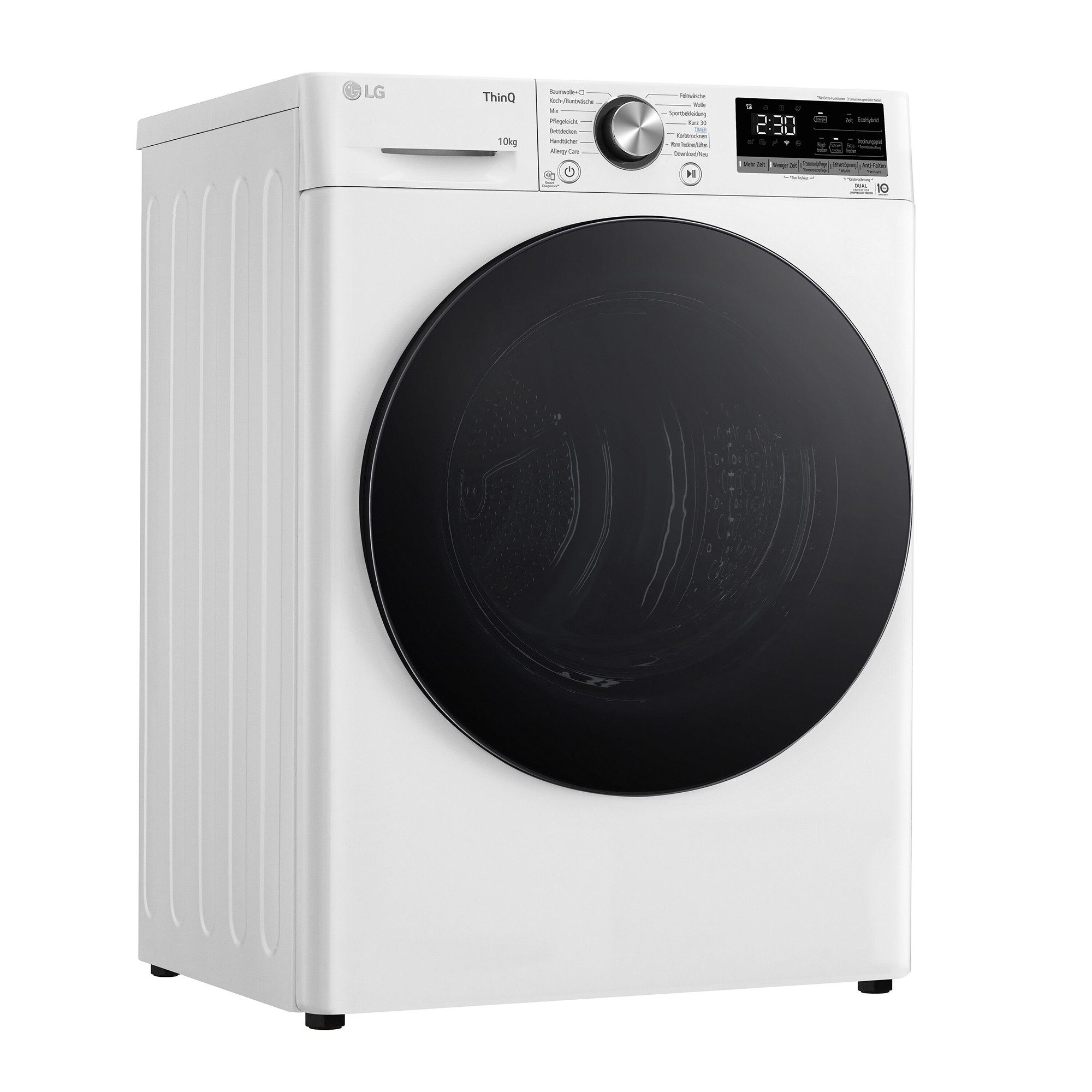 LG Wärmepumpentrockner Serie 3 V9AYXT, Dual Inverter Wärmepumpentechnologie, ECO Hybrid System
