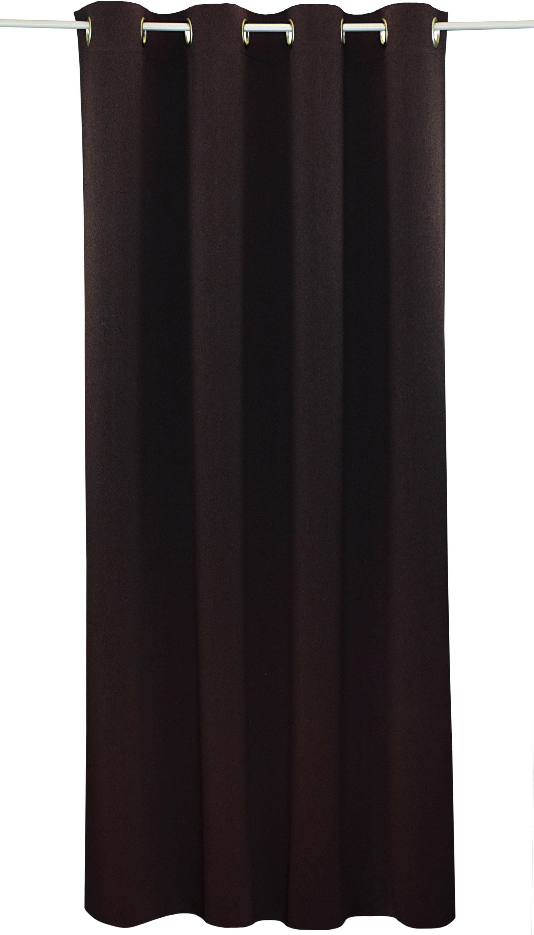 Vorhang Ben1, VHG, Ösen (1 St), verdunkelnd dunkelbraun
