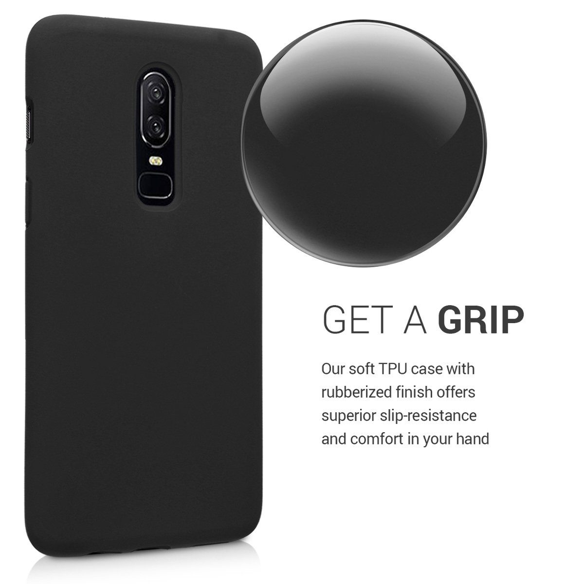 kwmobile Handyhülle Handyhülle für OnePlus 6 Hülle, Weiches Handy Silikon Case - Schutzhülle Cover