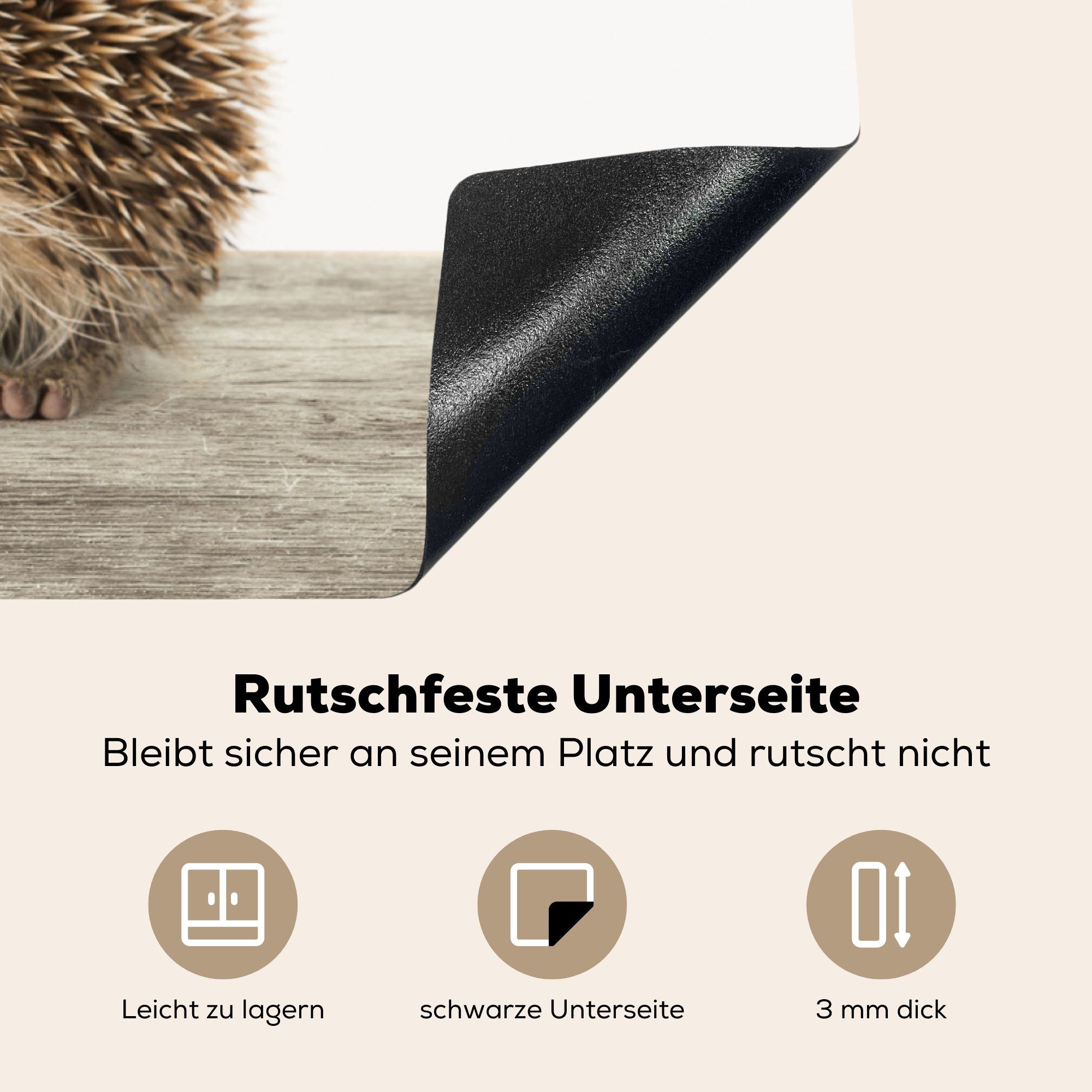 Igel küche - (1 MuchoWow Jungen - 81x52 - Ceranfeldabdeckung, Arbeitsplatte für Tiere tlg), cm, Herdblende-/Abdeckplatte Vinyl, Mädchen,