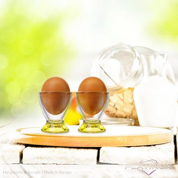 PLATINUX Eierbecher Gelbe Eierbecher, (6 Stück), Eierständer Eierhalter Frühstück Egg-Cup Brunch Geschirrset