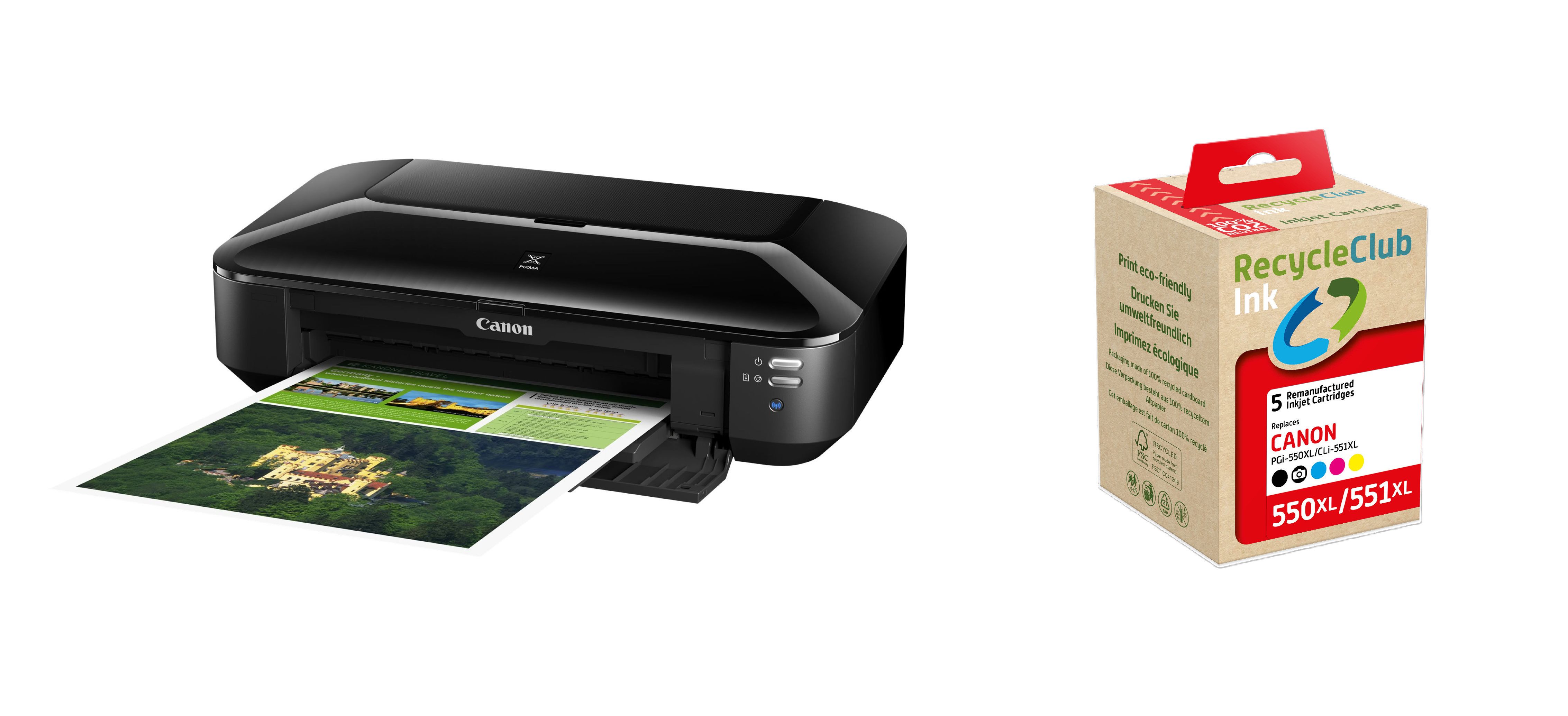 Canon PIXMA iX6850 - Drucker - A3 Plus + Multipack (5x Patronen) kompatibel Tintenstrahldrucker, (Bundle bestehend aus 1 x Drucker und 1 x Multipack (5 Patronen)