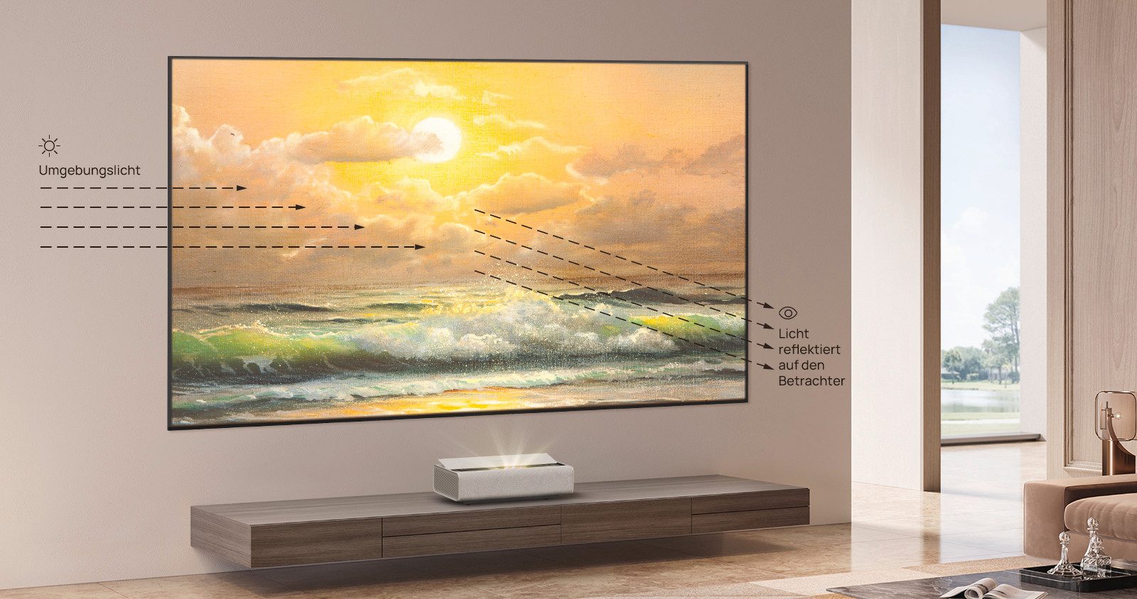 XGIMI 100 UST ALR Screen Faltrahmenleinwand (1,4-fache Helligkeitssteigerung)