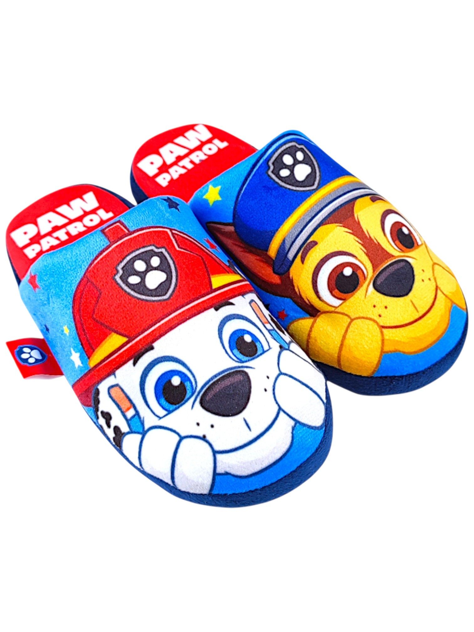 PAW PATROL Chase & Marshall Hausschuh Jungen Slipper Pantoffeln Gr. 26 - 33