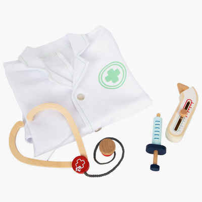 Small Foot Arzt-Kostüm Arztkittel Spielset, Set enthält alles, was Mediziner für ihre Untersuchungen benötigen