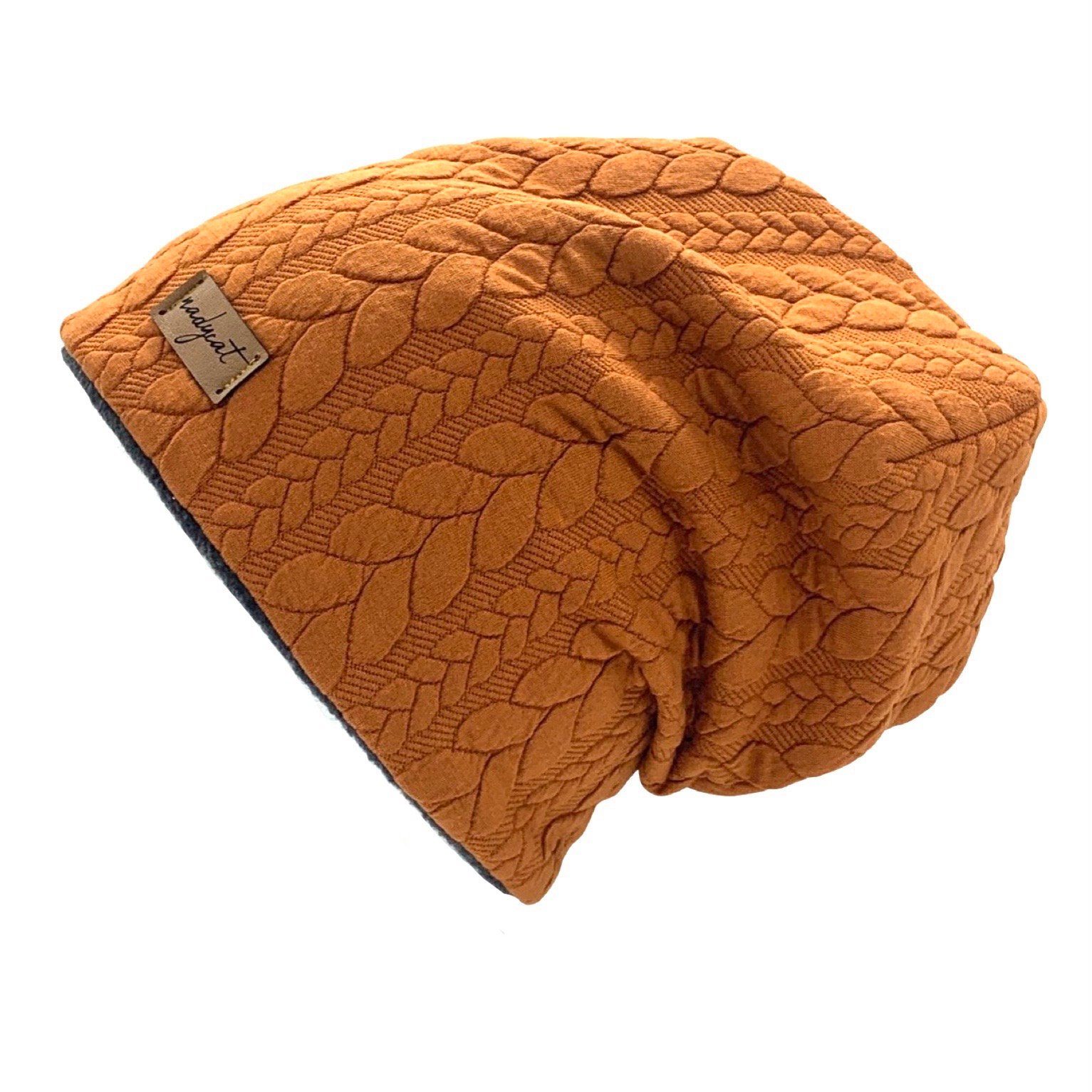 nadycat Beanie ZOPF & STYLE cognac (2-St., Beanie mit passendem Loop) handgefertigt aus der Lausitz