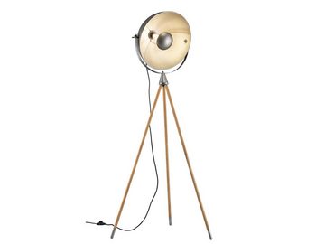 meineWunschleuchte LED Stehlampe, Dimmfunktion, LED wechselbar, Warmweiß, dimmbar-e Industrial Dreibein Studiolampe mit Lampenschirm, H:157,5cm