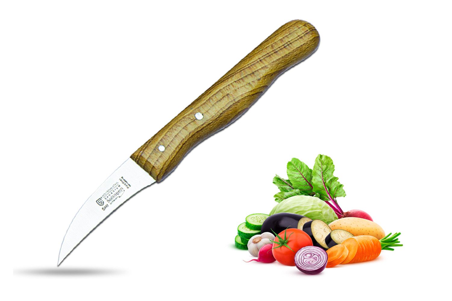 Schälmesser Obstmesser gebogen Solingen Schälmesser rostfrei Gemüsemesser