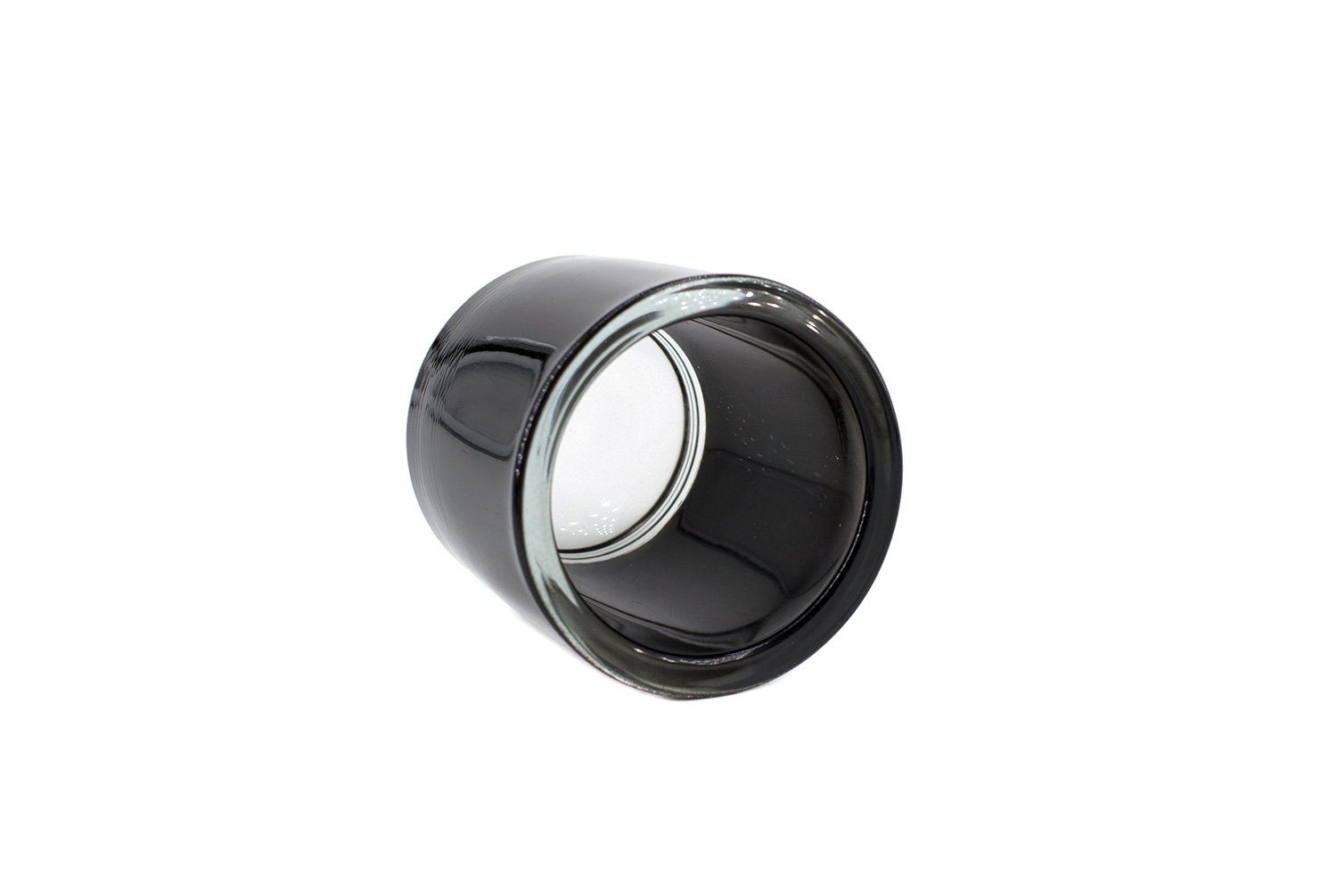 Creativery Teelichthalter, Teelichthalter Glas 6,5x6cm schwarz günstig online kaufen