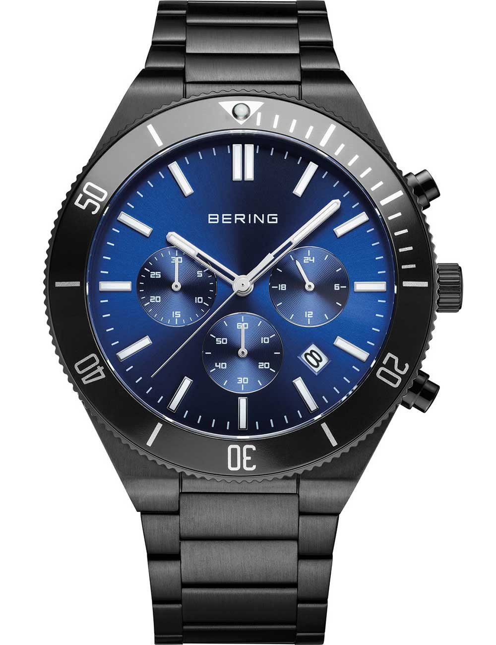 Bering Quarzuhr Bering 15043-727 Herrenuhr Chronograph 43mm 10ATM Bering 15043-727 Herrenuhr Chronograph 43mm 10ATM