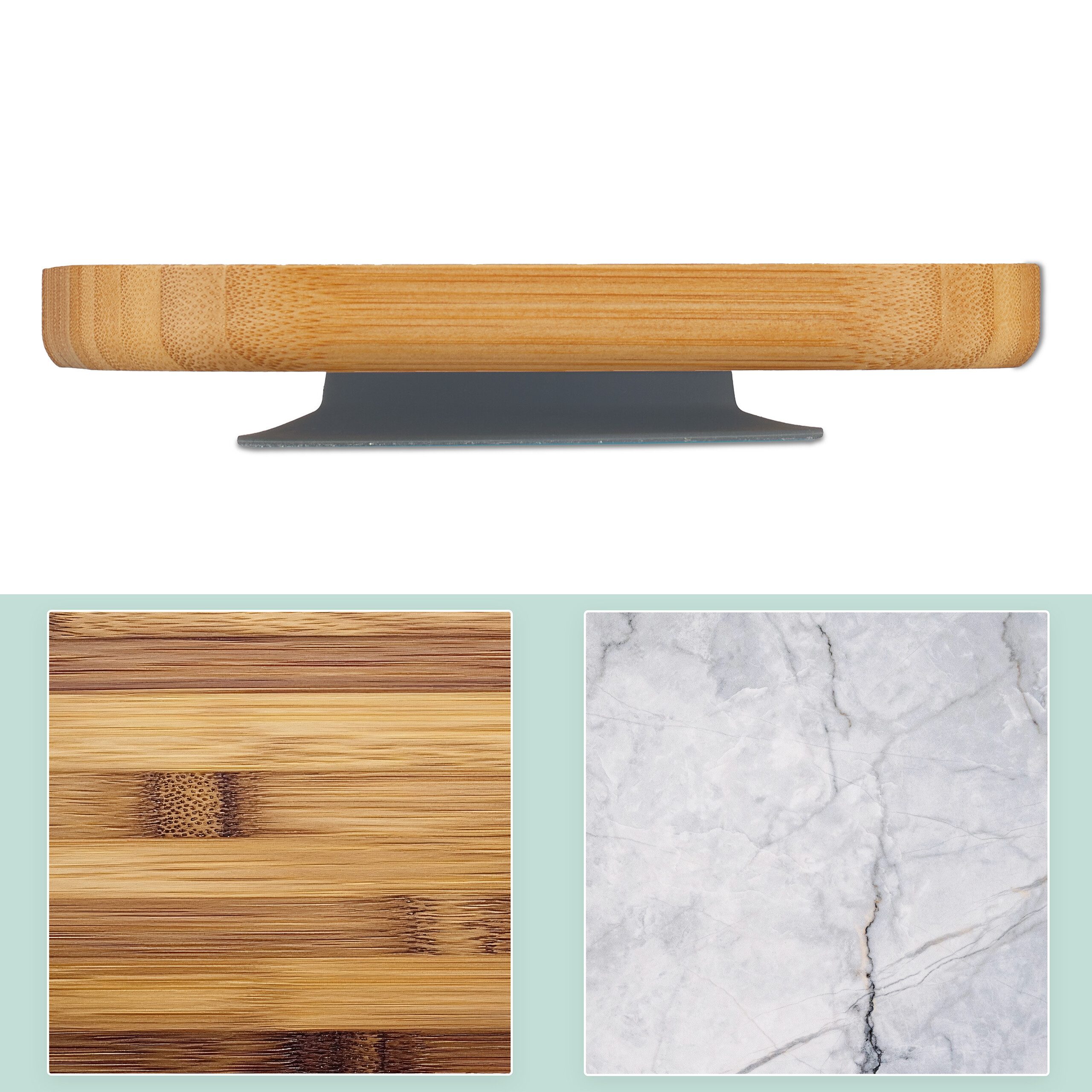 relaxdays Kindergeschirr-Set 3-teiliges Kindergeschirr Bambus (3-tlg), 1 Personen, Bambus, grau