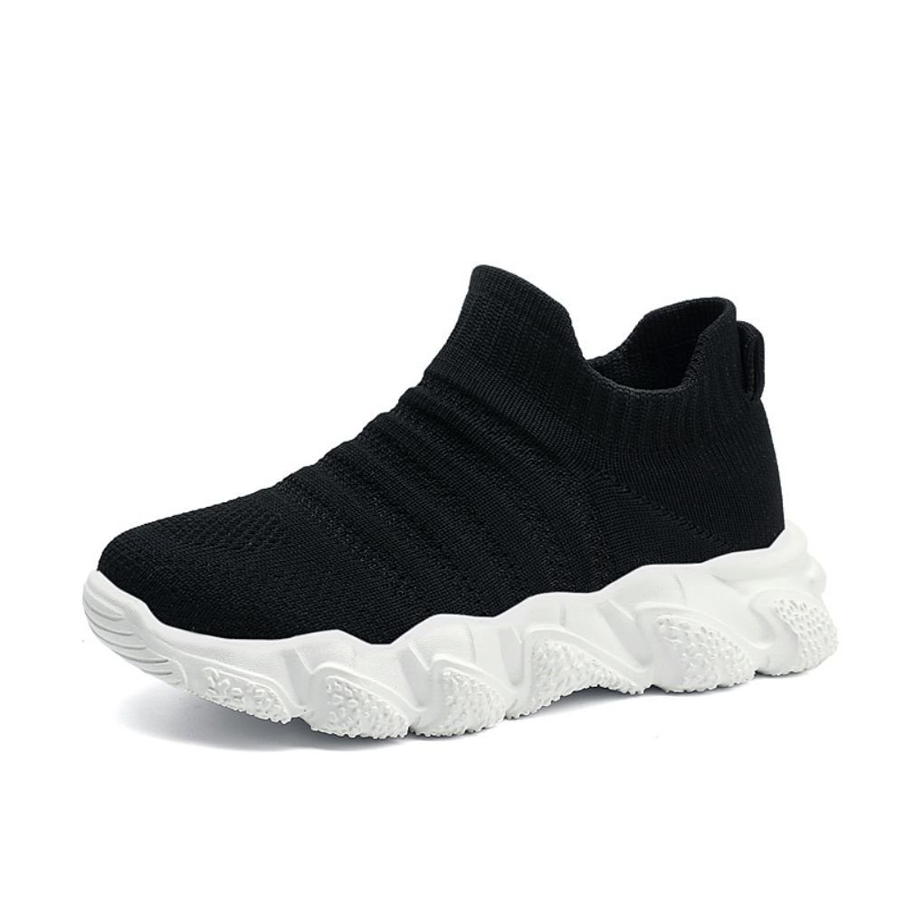HUSKSWARE Sneaker (aus und Schwarz Material Sockenschuh Sitz druckfreiem ultraleichter elastischem ultraleichter) mit Mesh