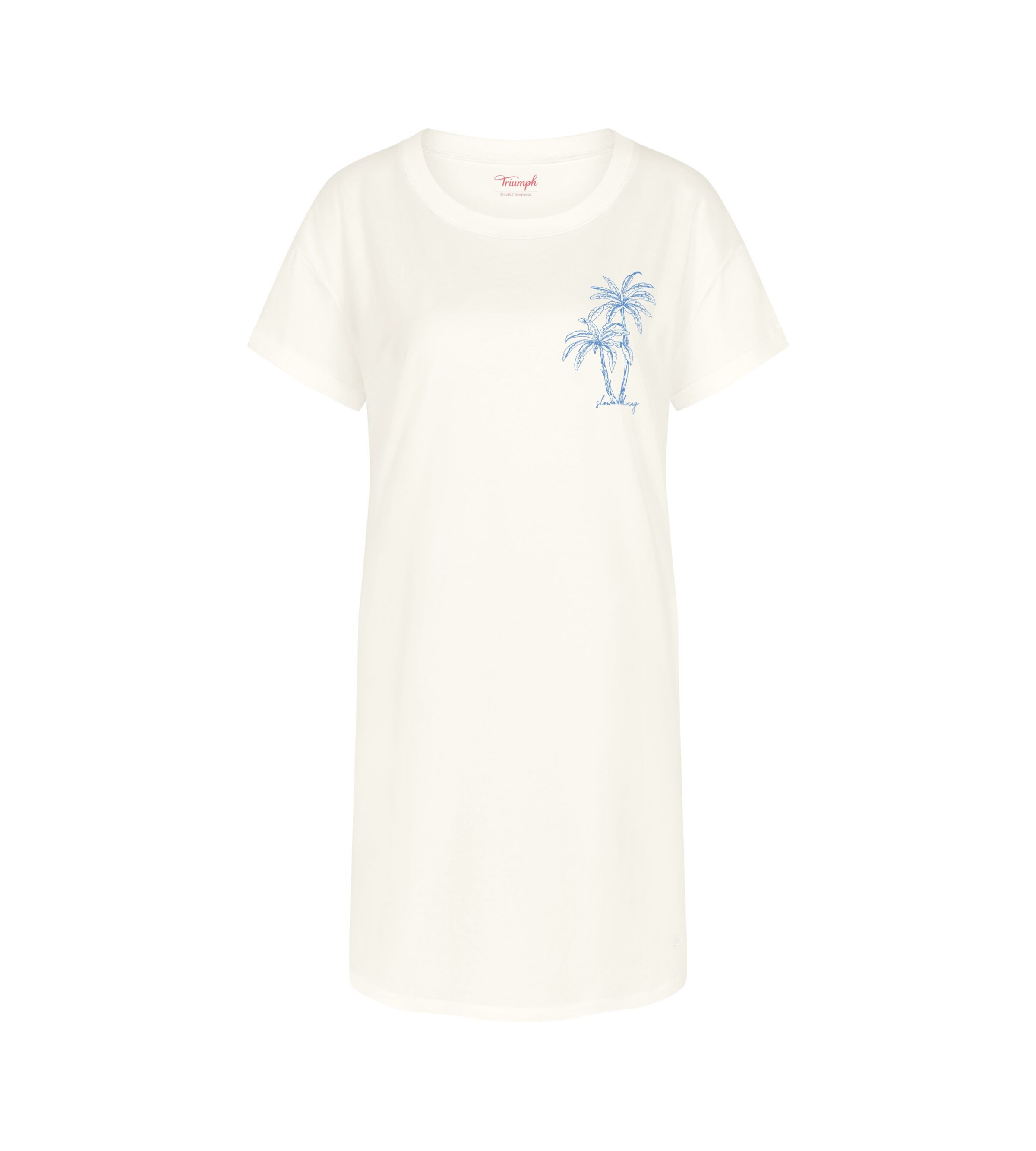 Triumph Nachthemd Nightdresses NDK X weich, atmungsaktiv, gerippter Rundhalsausschnitt, Kurzarm