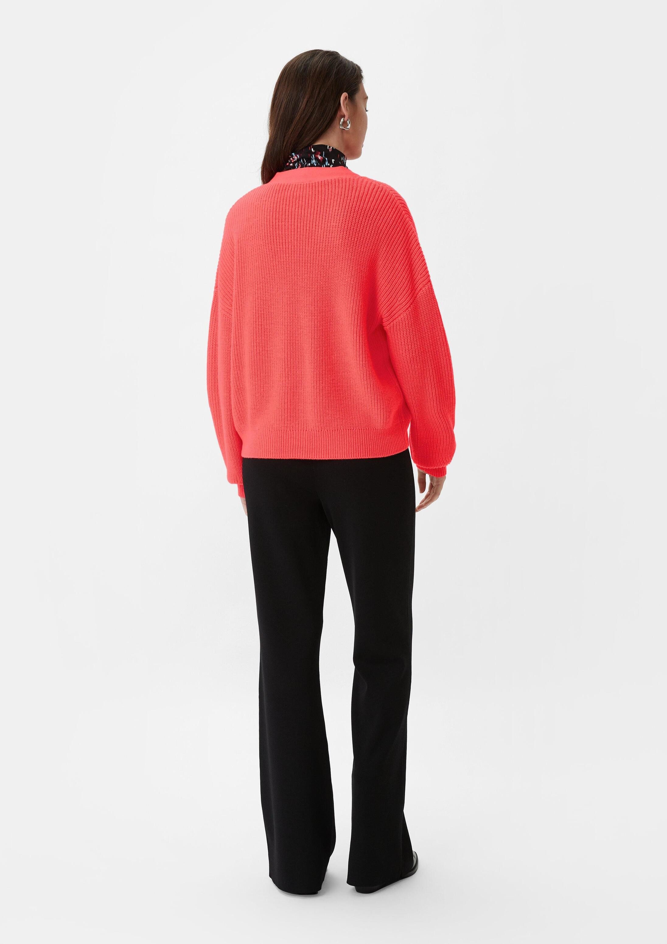 comma Cardigan Strickjacke Strickjacke aus Wollmix